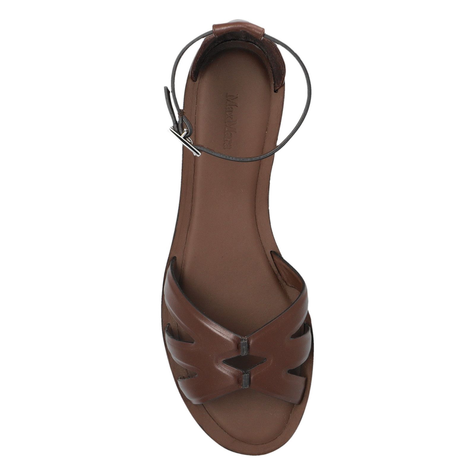 Max Mara MAX MARA Doubleflat Brown Leather Sandals New & Authentic (W Size US 8 / IT 38 - 4 Thumbnail