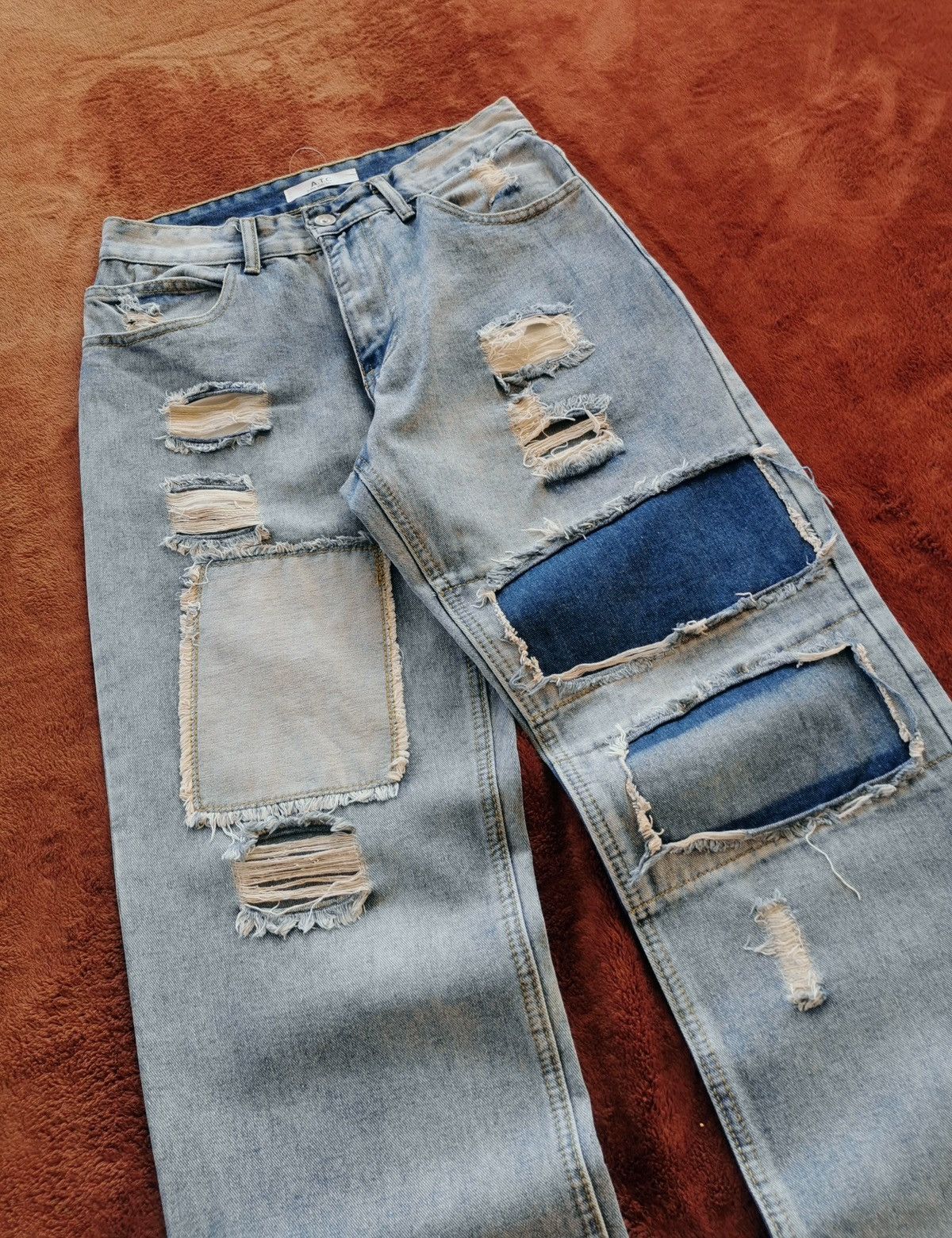 In The Attic In The Attic Homme Patchwork Crop Legs Jeans Size US 28 / EU 44 - 3 Thumbnail