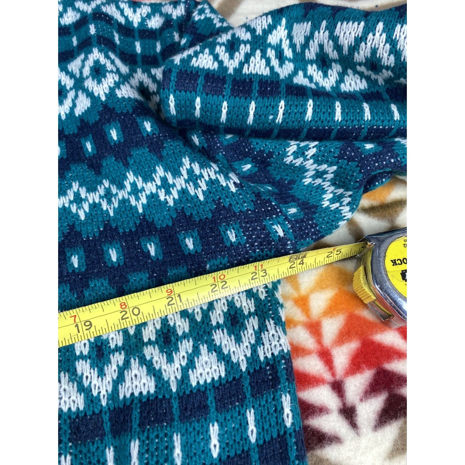 AQUA VINTAGE Apparel Workshop Acrylic Sweater Crewneck 90s Print Mens XL Aqua Crew Neck Pullover Blue 90s Mens Size US XL / EU 56 / 4 - 5 Thumbnail