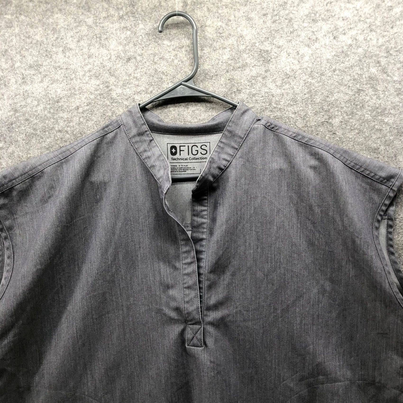 Vintage FIGS Rafaela Oversized Scrub Top Womens 2XL Gray Graphite Dolman Sleeveless Shirt Size XXL / US 16-18 / IT 52-54 - 3 Thumbnail