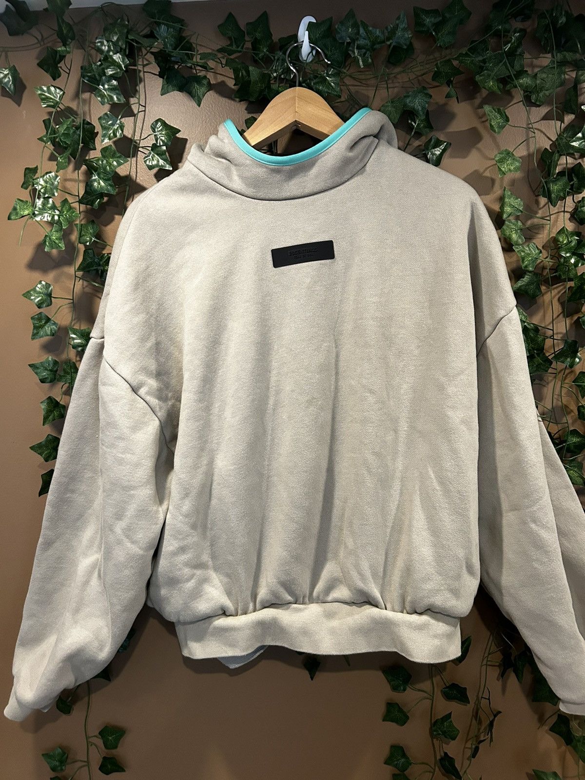 Essentials × Fear of God Essentials Hoodie Tan + Blue Size US S / EU 44-46 / 1 - 1 Thumbnail
