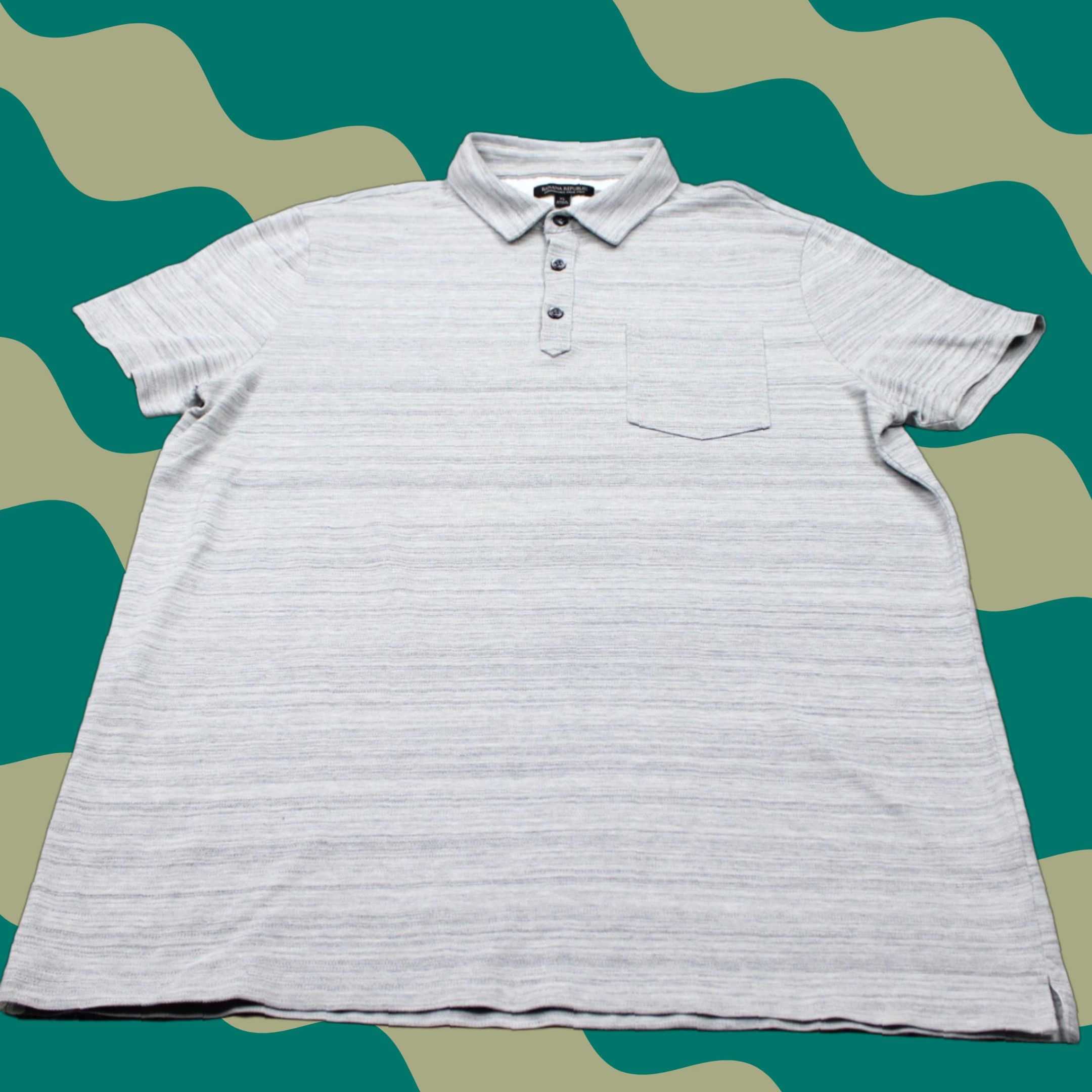 Banana Republic Banana Republic Polo Shirt Mens XL Gray Cotton Stretch Short Sleeve Pique Performance Shirt Shirt Polo Regular Fit Clothing Men Size US XL / EU 56 / 4 - 1 Thumbnail