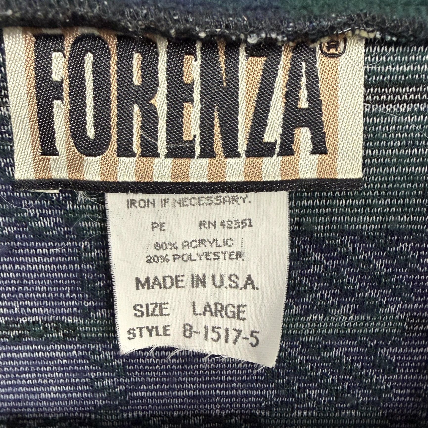 Vintage Vintage Forenza Fleece Sweater Plaid Green Blue 1/4 Zip Ladies Large 3/4 Sleeve Mock Neck Knit Casual Cabincore Size L / US 10 / IT 46 - 5 Thumbnail
