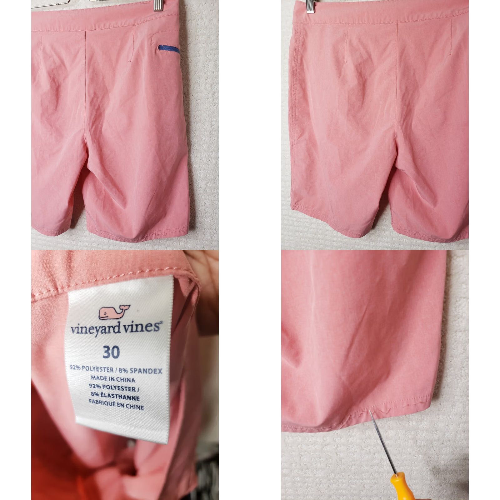 Vineyard Vines Vinyard Vines Board Shorts Men's Beach 30" Waist Blue Trim Pink Regular Rise 9 In Inseam 9 In Sports Size US 30 / EU 46 - 8 Thumbnail