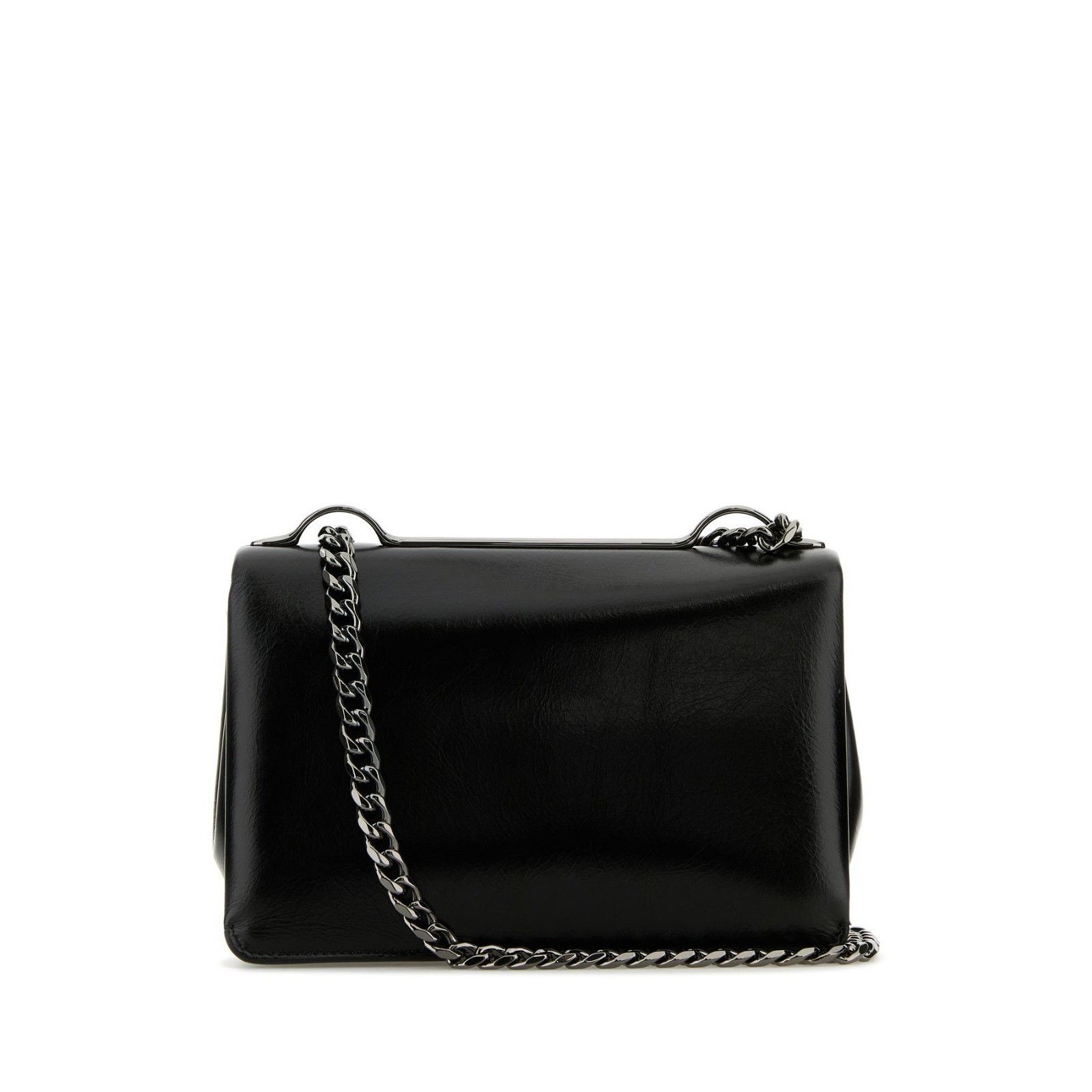 Valentino VALENTINO GARAVANI Small Black Shiny Leather Shoulder Bag Ne Size ONE SIZE - 3 Thumbnail