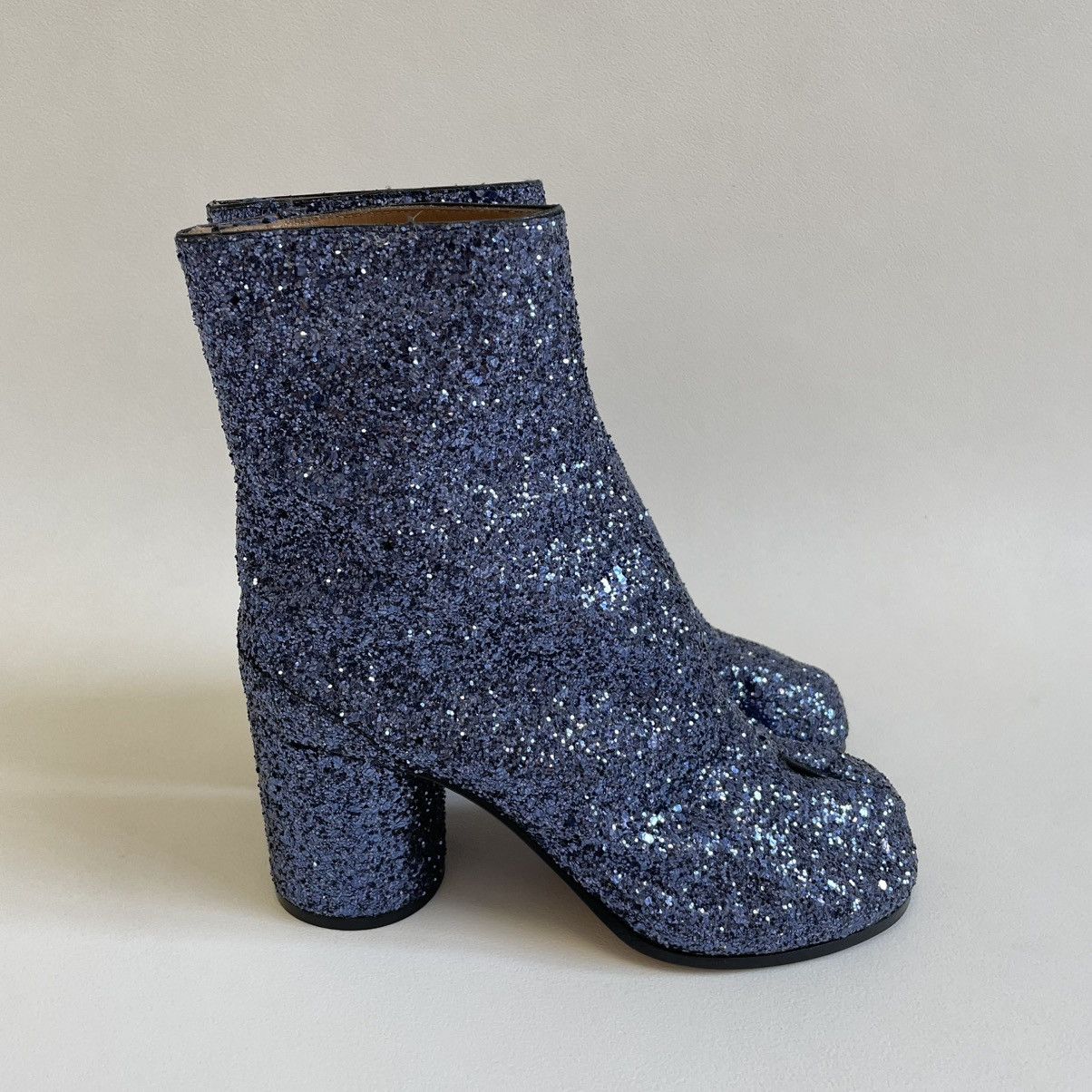 Maison Margiela Metallic Blue Glitter Tabi Boots Size US 6 / IT 36 - 6 Thumbnail