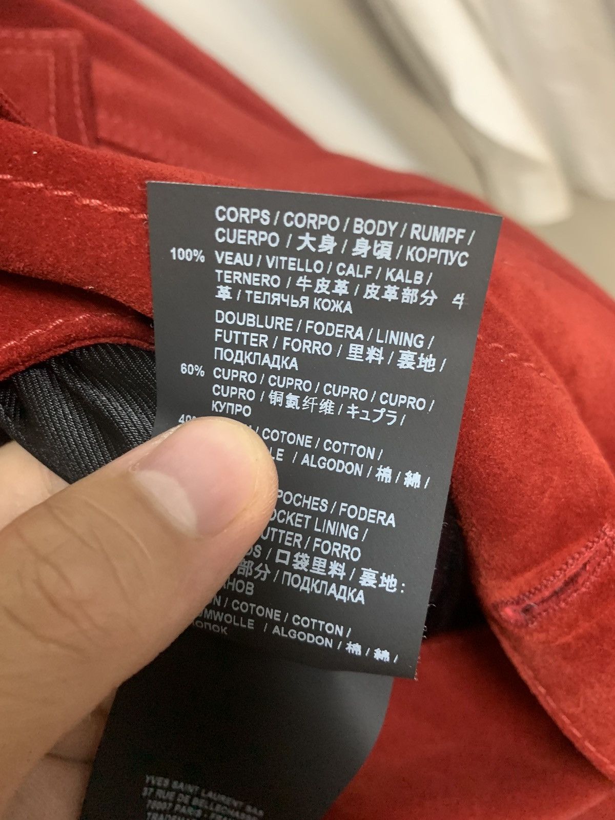 Saint Laurent Paris Saint Laurent 2019FW red suede safari jacket Size US S / EU 44-46 / 1 - 4 Thumbnail
