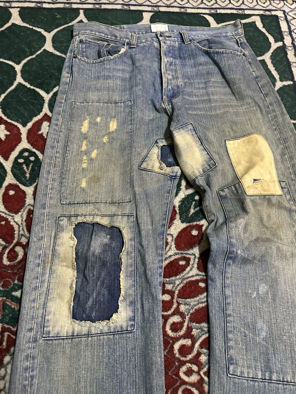 14th Addiction 1990 - Exhibitionist Japan Reconstructed Patch Denim Pant Size US 36 / EU 52 - 6 Thumbnail