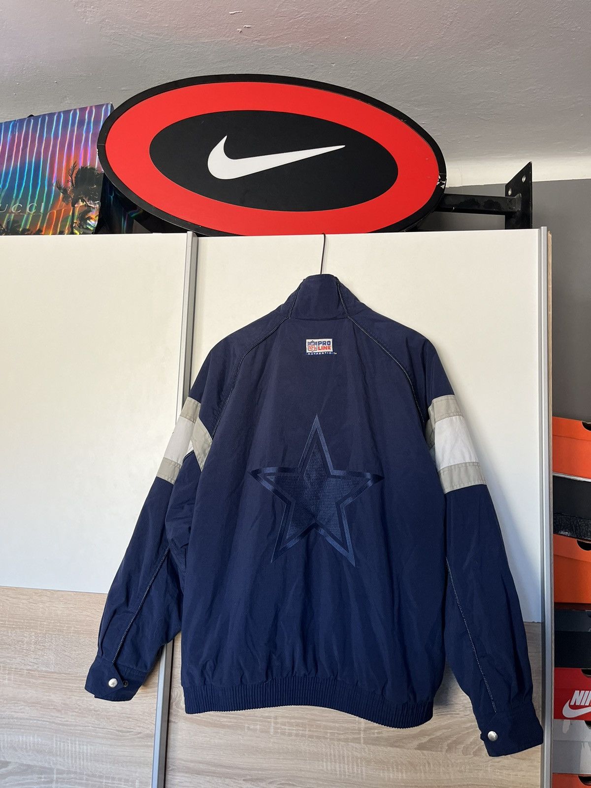 Nike Vintage 90’ Nike Pro Line x NFL Dallas Cowboys Zip Up Jacket Size US L / EU 52-54 / 3 - 3 Thumbnail