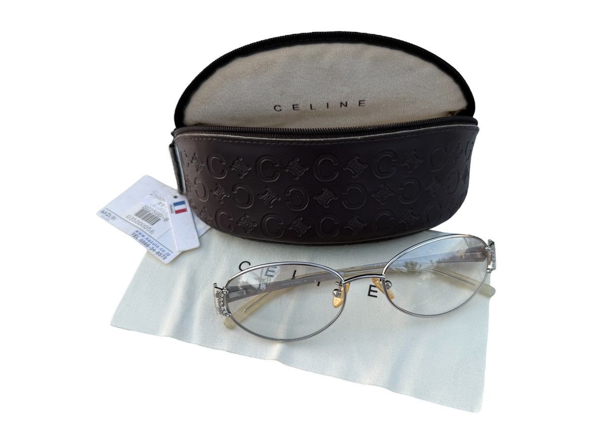 Celine Vintage Celine Triomphe Metal Silver Glasses Size ONE SIZE - 7 Thumbnail