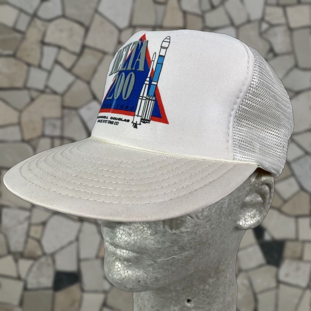 Delta VINTAGE HaT Hat Cap Corduroy Navy Blue Strapback White/Blue? Size ONE SIZE - 1 Thumbnail