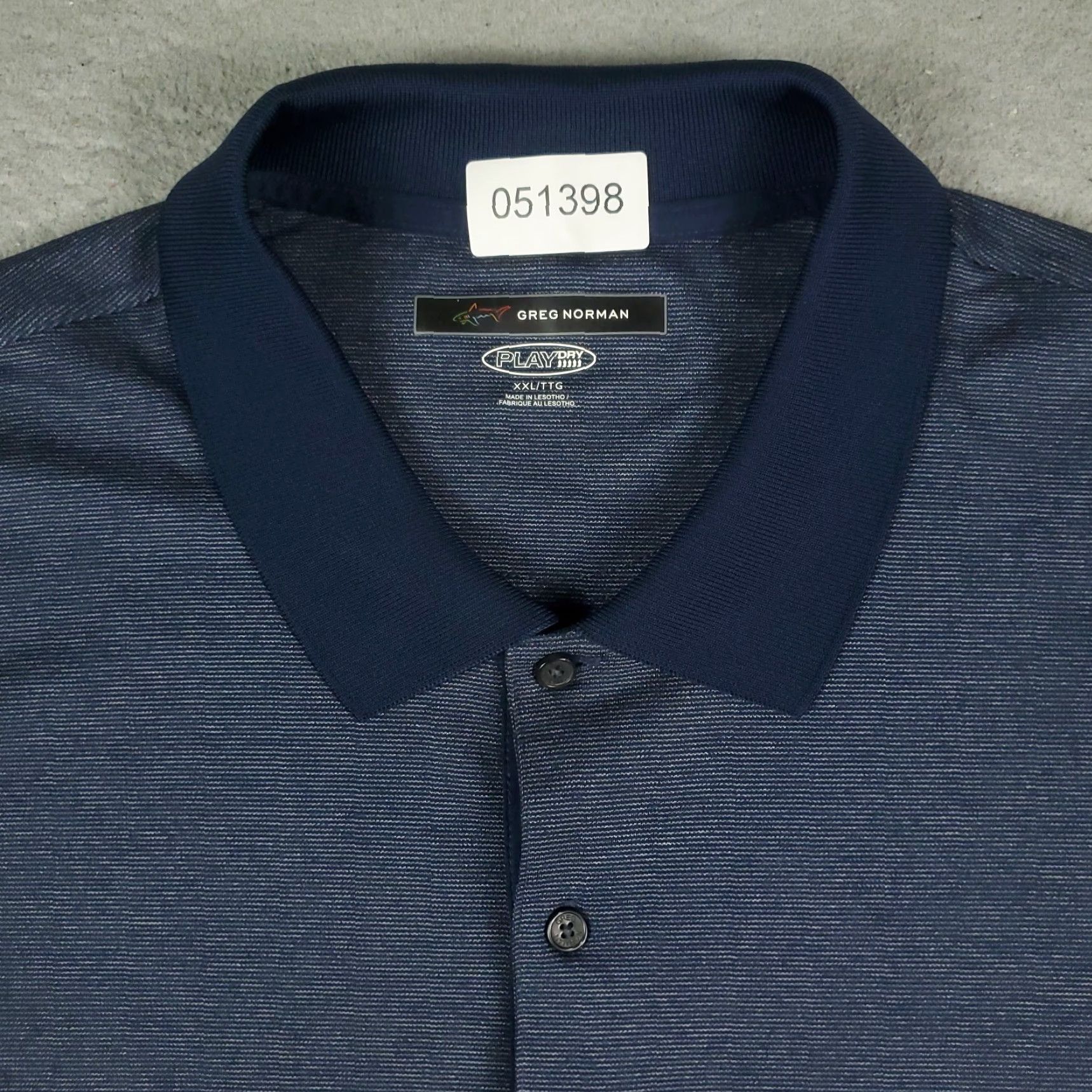 Vintage Greg Norman Polo Shirt Mens 2XL Blue Shark Casual Long Sleeve Size US XXL / EU 58 / 5 - 2 Thumbnail