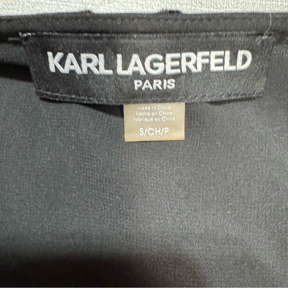 Karl Lagerfeld NWT New $138 Karl Lagerfeld Polka Dot Open Front Black Card Size S / US 4 / IT 40 - 8 Thumbnail
