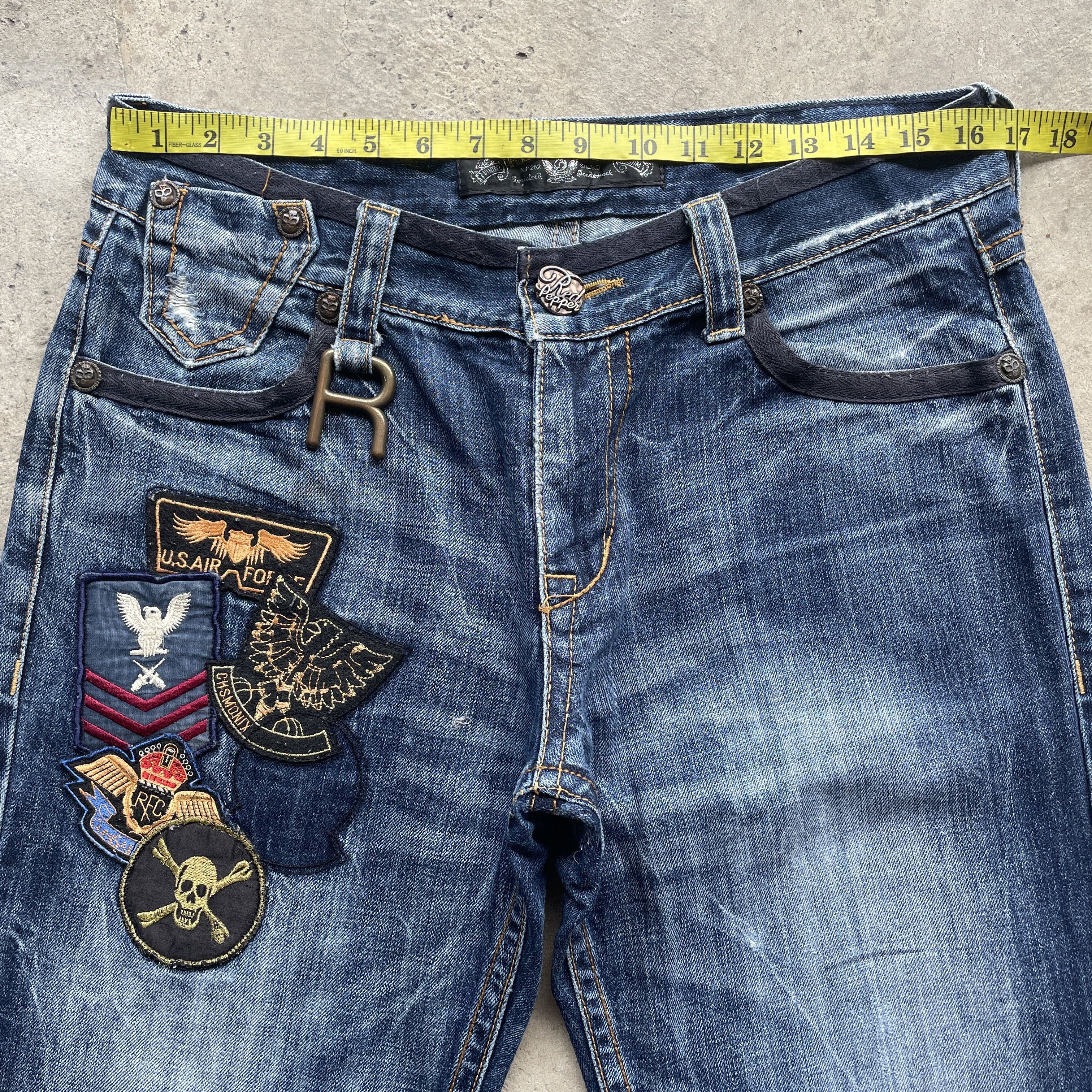 Japanese Brand × Jean VINTAGE JAPAN JEANS FADED PATCH EMBROIDERY DENIM PANTS Size US 33 - 6 Thumbnail