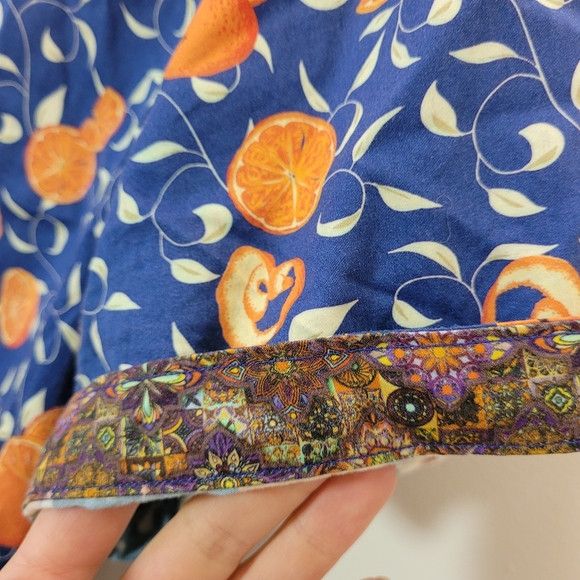 Robert Graham Robert Graham Blue Button Down Shirt Sliced Oranges - M Size US M / EU 48-50 / 2 - 7 Thumbnail