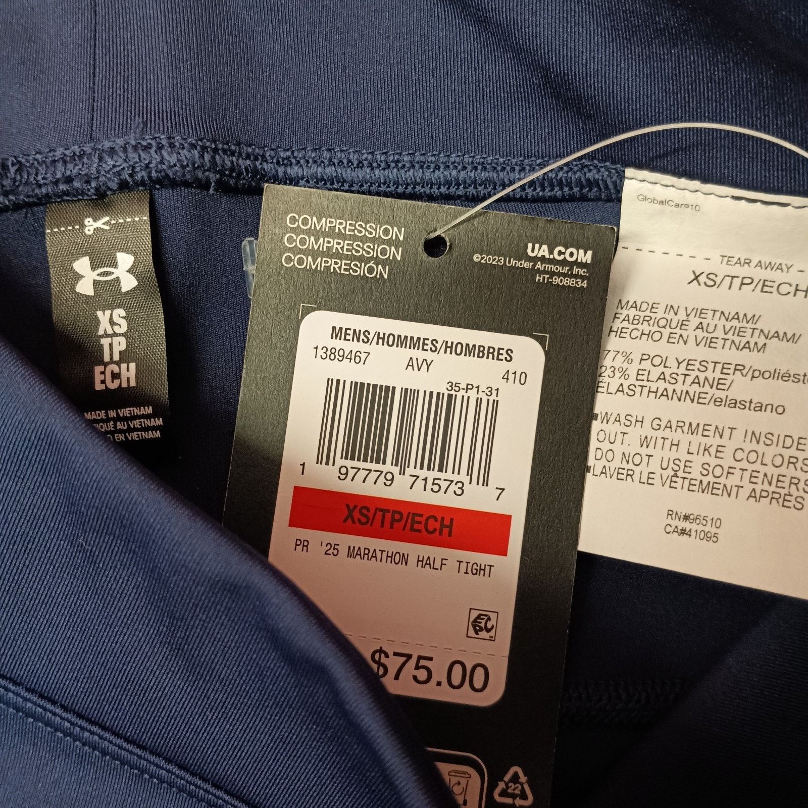 Under Armour Under Armour Men's Speedpocket Half Tights Shorts Sz XS Blue Size US 26 / EU 42 - 3 Thumbnail
