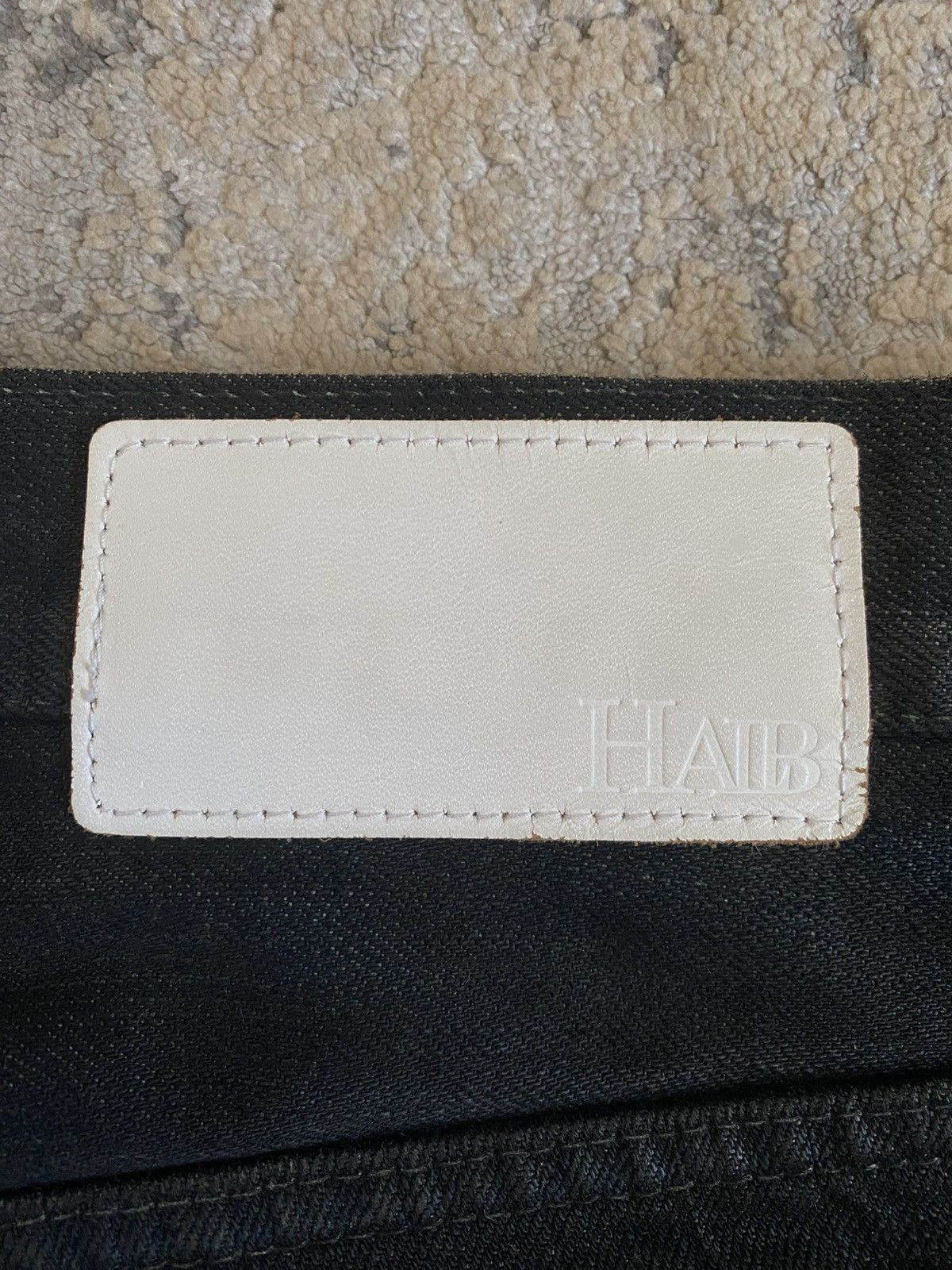 Japanese Brand Halb - Coated Black Straight Denim Size US 33 - 7 Thumbnail