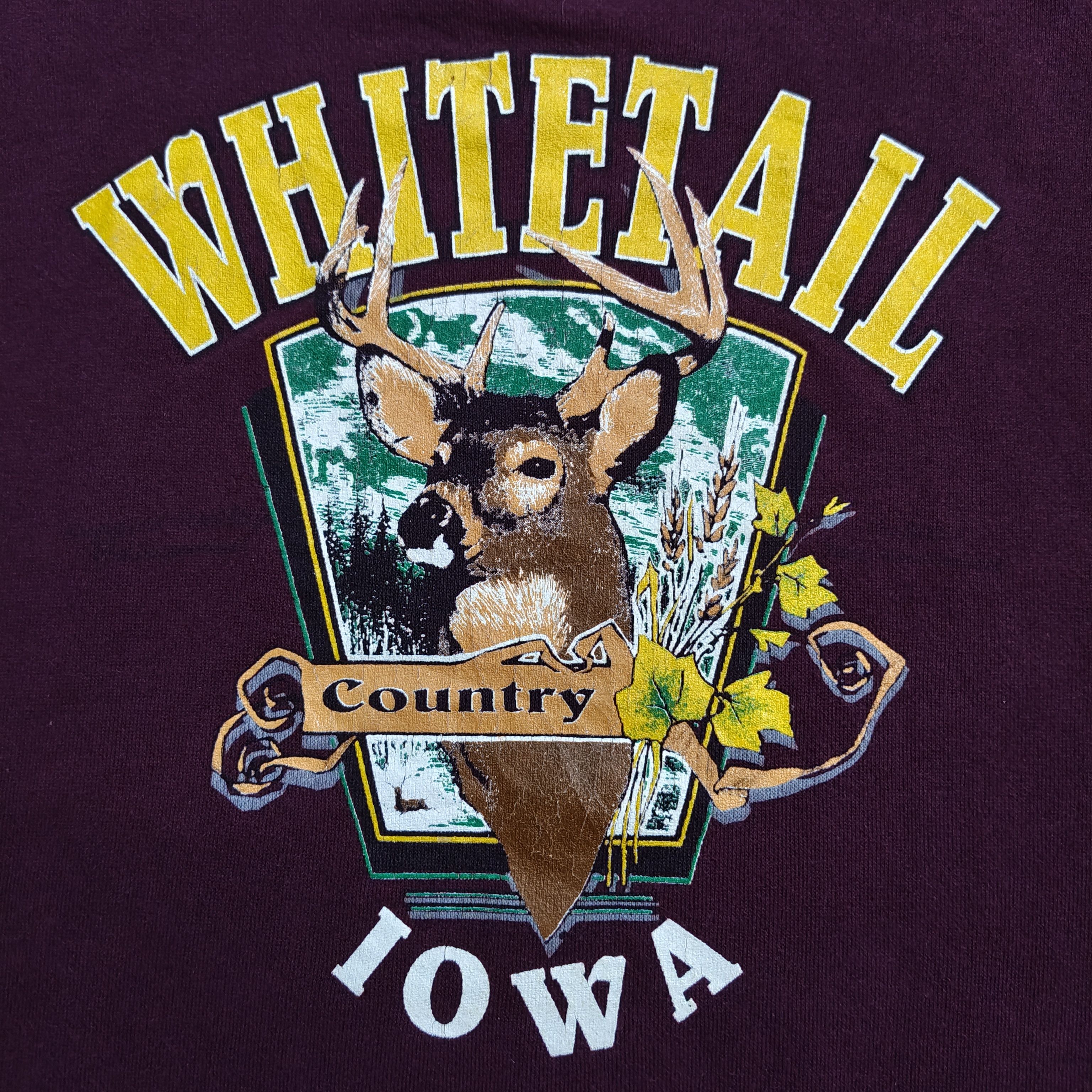 Vintage Vintage 90s IOWA's WHITE TAIL DEER Hunting Sweatshirt Size US M / EU 48-50 / 2 - 3 Thumbnail