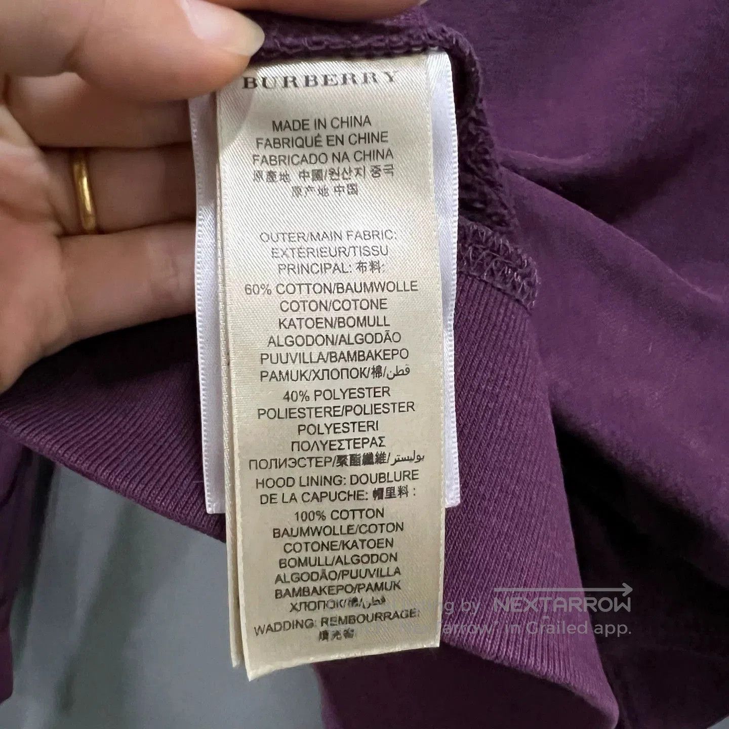 Burberry Burberry Purple Zip Hoodie S . Size US S / EU 44-46 / 1 - 3 Thumbnail