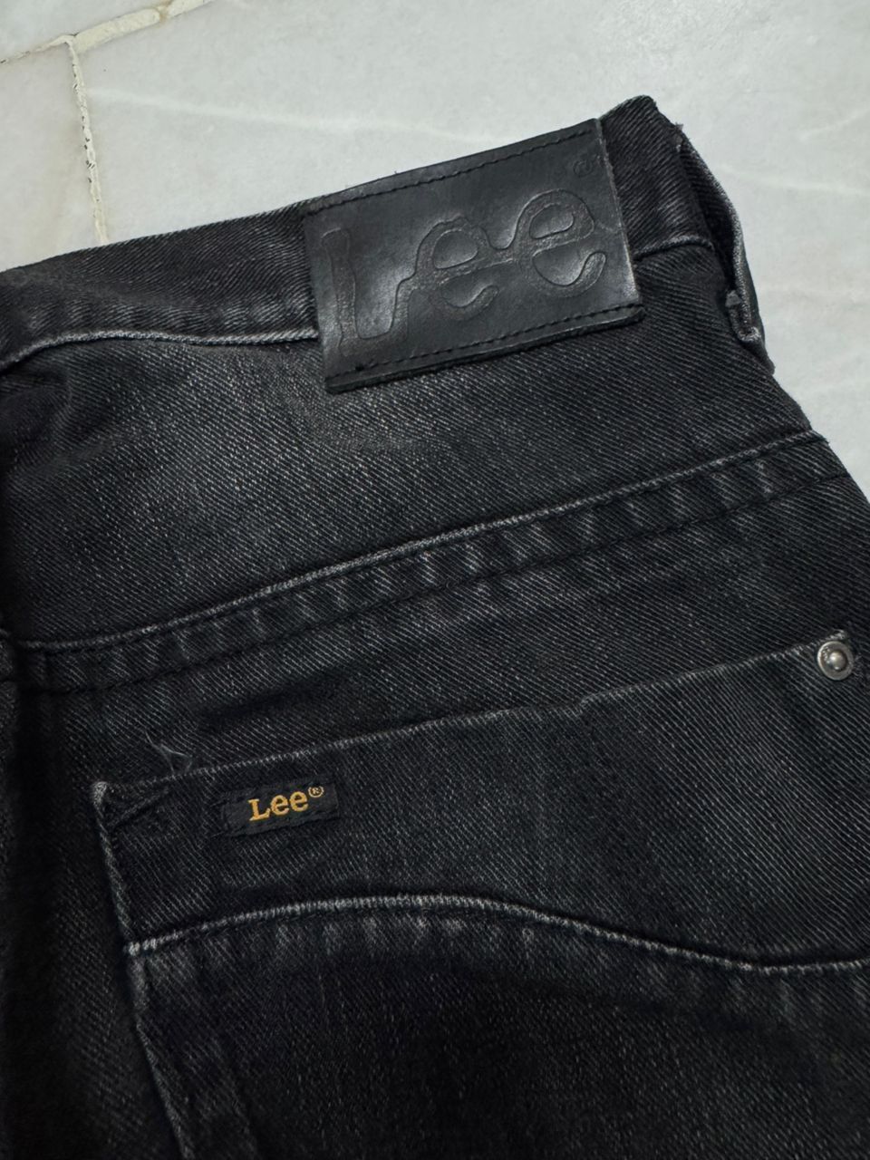 Lee 💥Insane💥Vintage Lee Rusty Mudwash Distressed Black Jeans Size US 29 - 21 Thumbnail