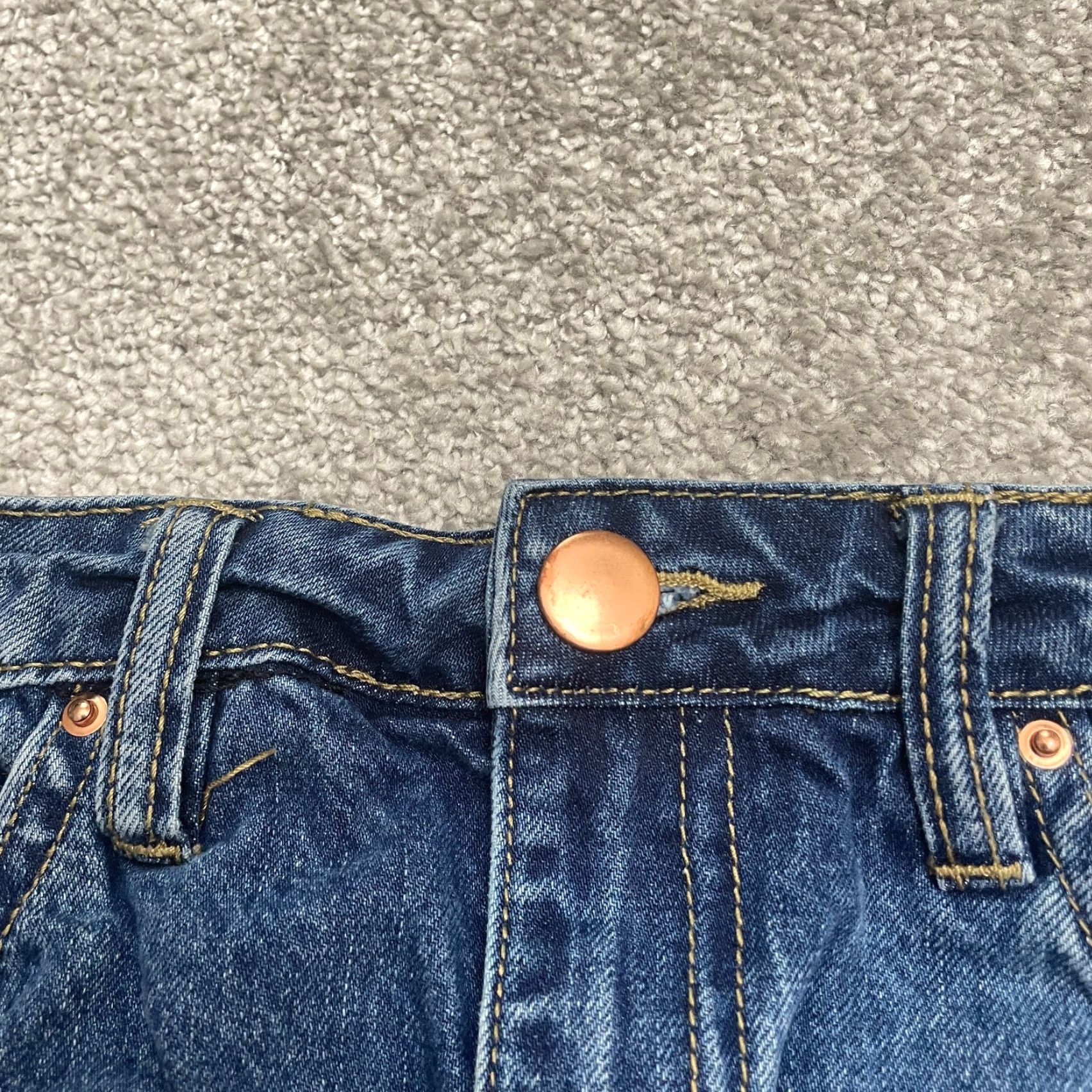 Fashion Nova FASHION NOVA Distressed Cut Off Denim Shorts Juniors 13 Blue High Rise Casual Women Size 34" / US 12 / IT 48 - 3 Thumbnail