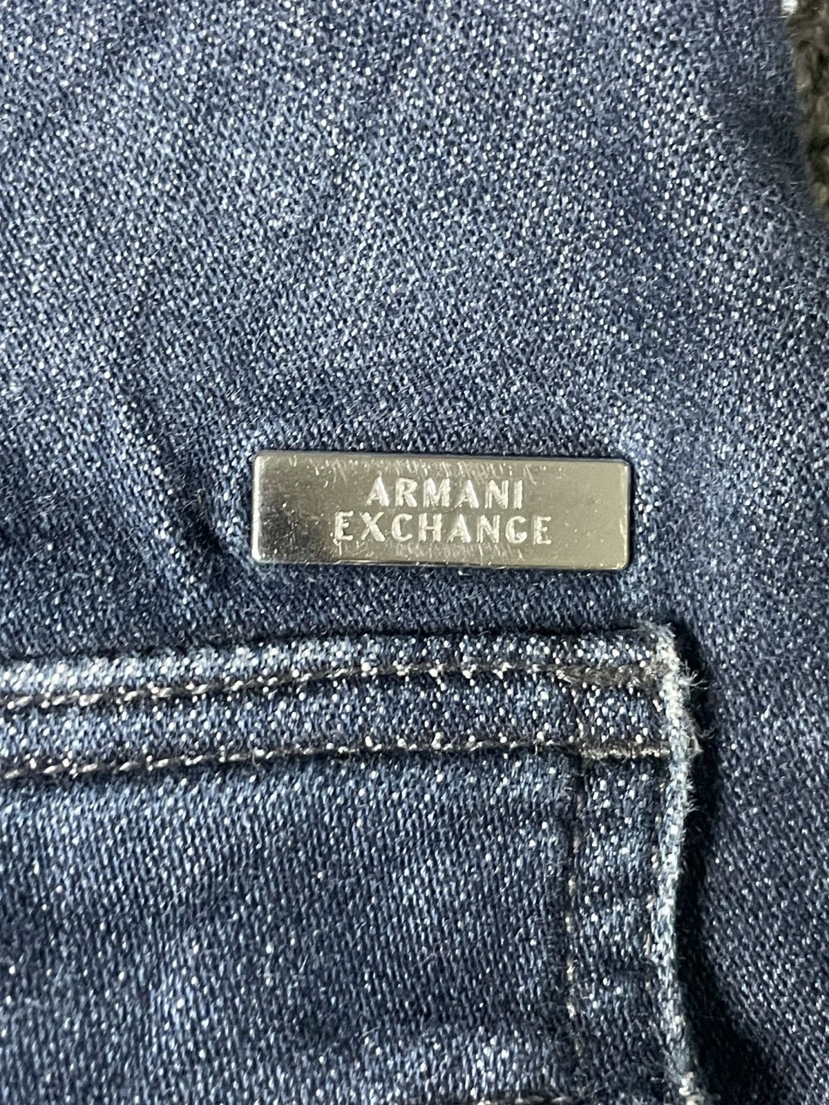 Armani Exchange × Vintage ARMANI EXCHANGE Distressed Ripped Jeans (91) Size US 33 - 17 Thumbnail