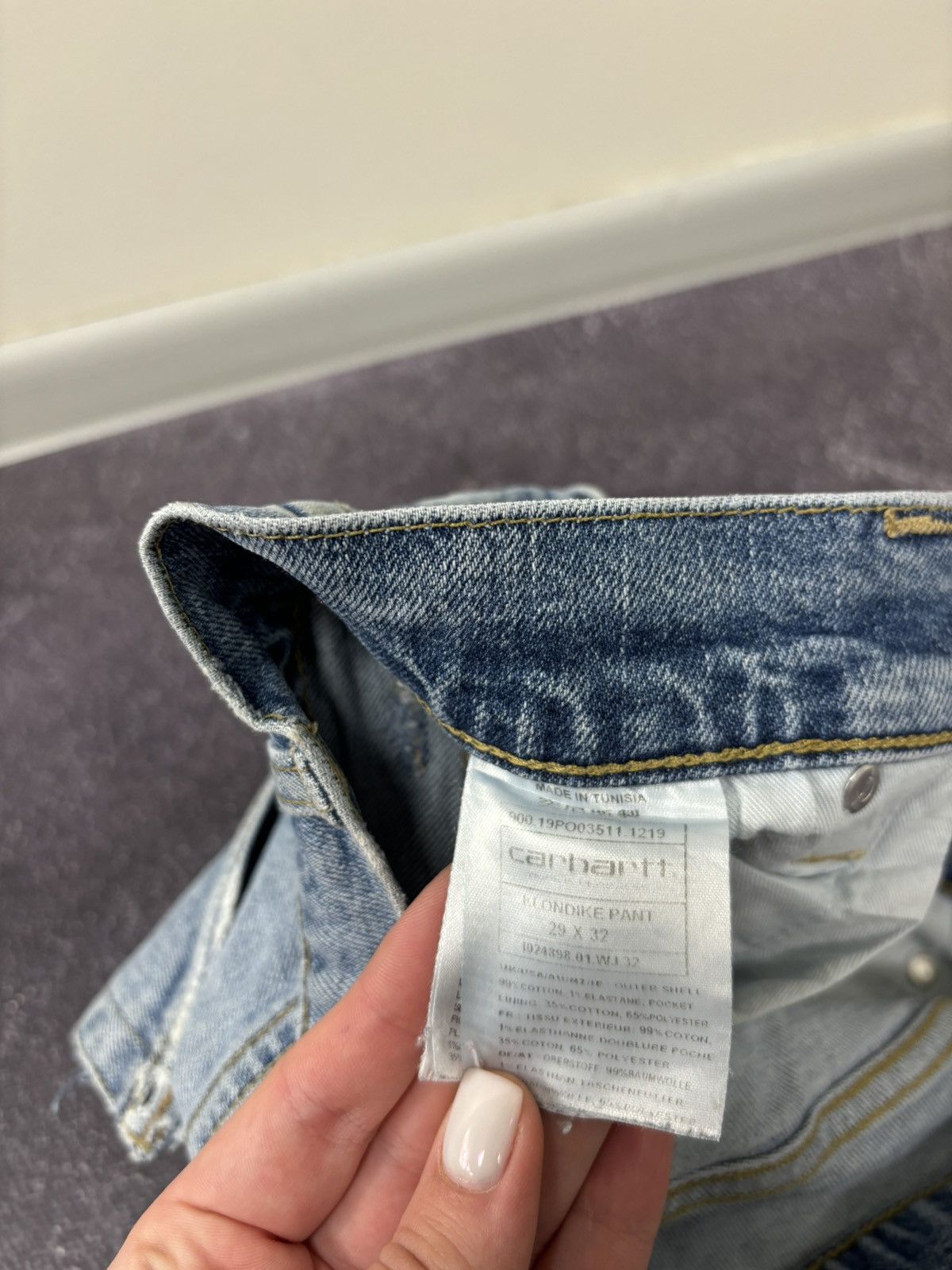Carhartt Vintage Carhartt Light Blue Denim Work Hype Klondike Jeans Size US 29 - 14 Thumbnail