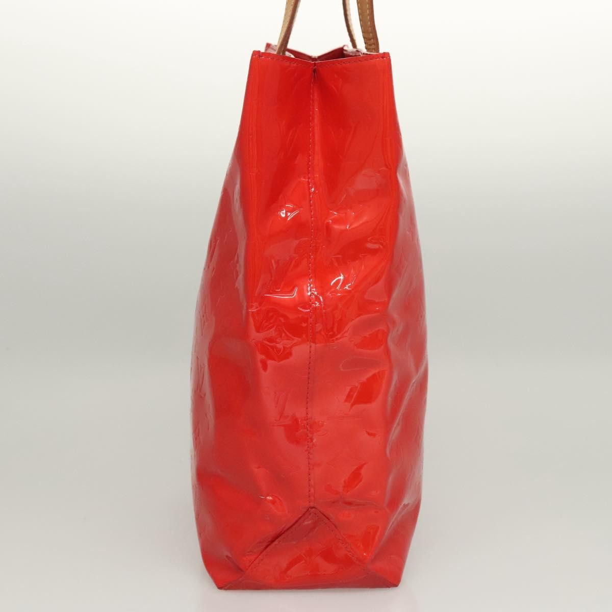 Louis Vuitton LOUIS VUITTON Monogram Vernis Reade MM Hand Bag Red Rouge Size ONE SIZE - 3 Thumbnail