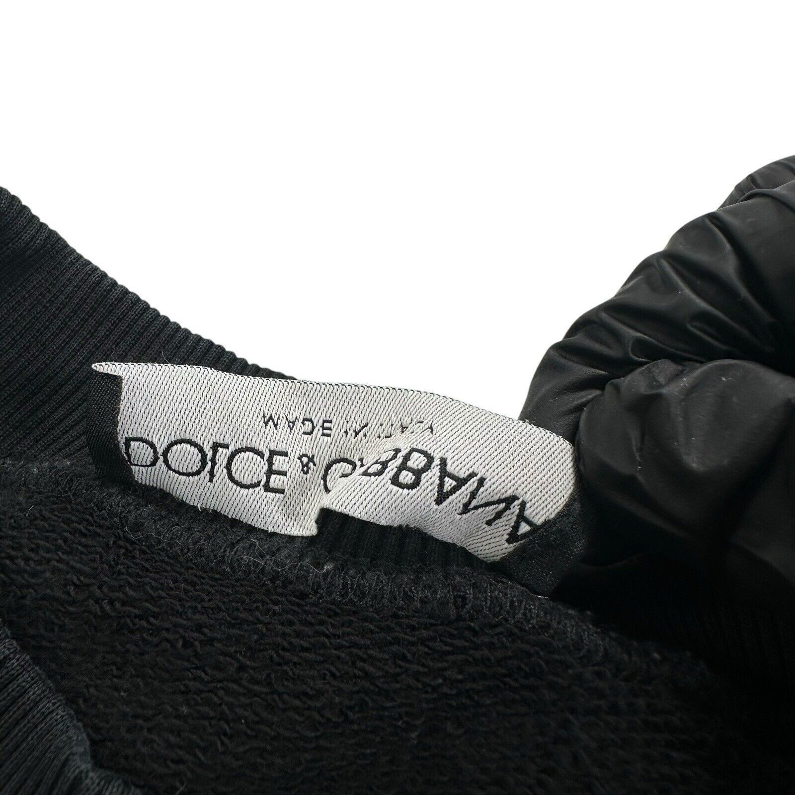Dolce & Gabbana Dolce & Gabbana Size L Sweatshirt Black on Black Tape Logo Size US L / EU 52-54 / 3 - 9 Thumbnail