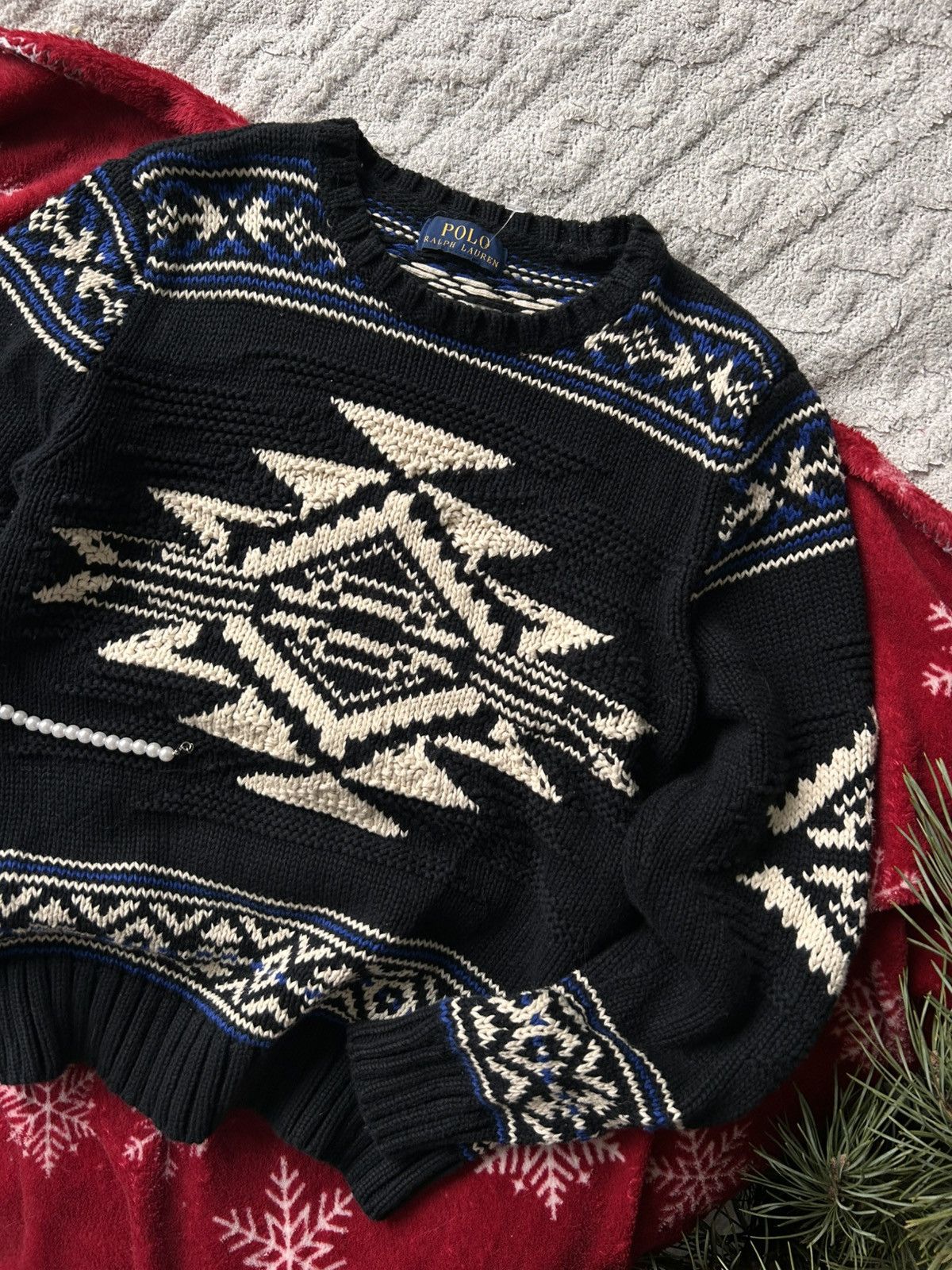 Polo Ralph Lauren Vintage Polo Ralph Lauren Native Crewneck Ski Sweater small Size S / US 4 / IT 40 - 3 Thumbnail