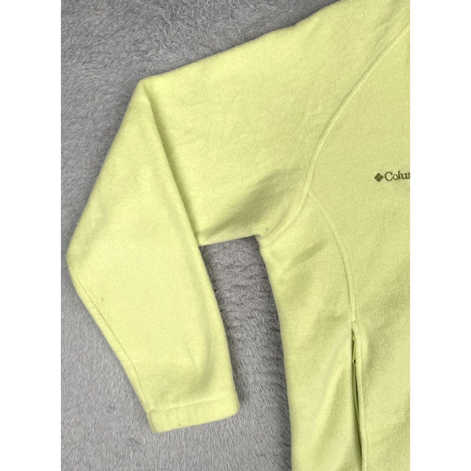 Vintage Columbia Fleece Jacket Womens Medium Yellow Full Zip Pockets Hiking Outdoor Size M / US 6-8 / IT 42-44 - 3 Thumbnail