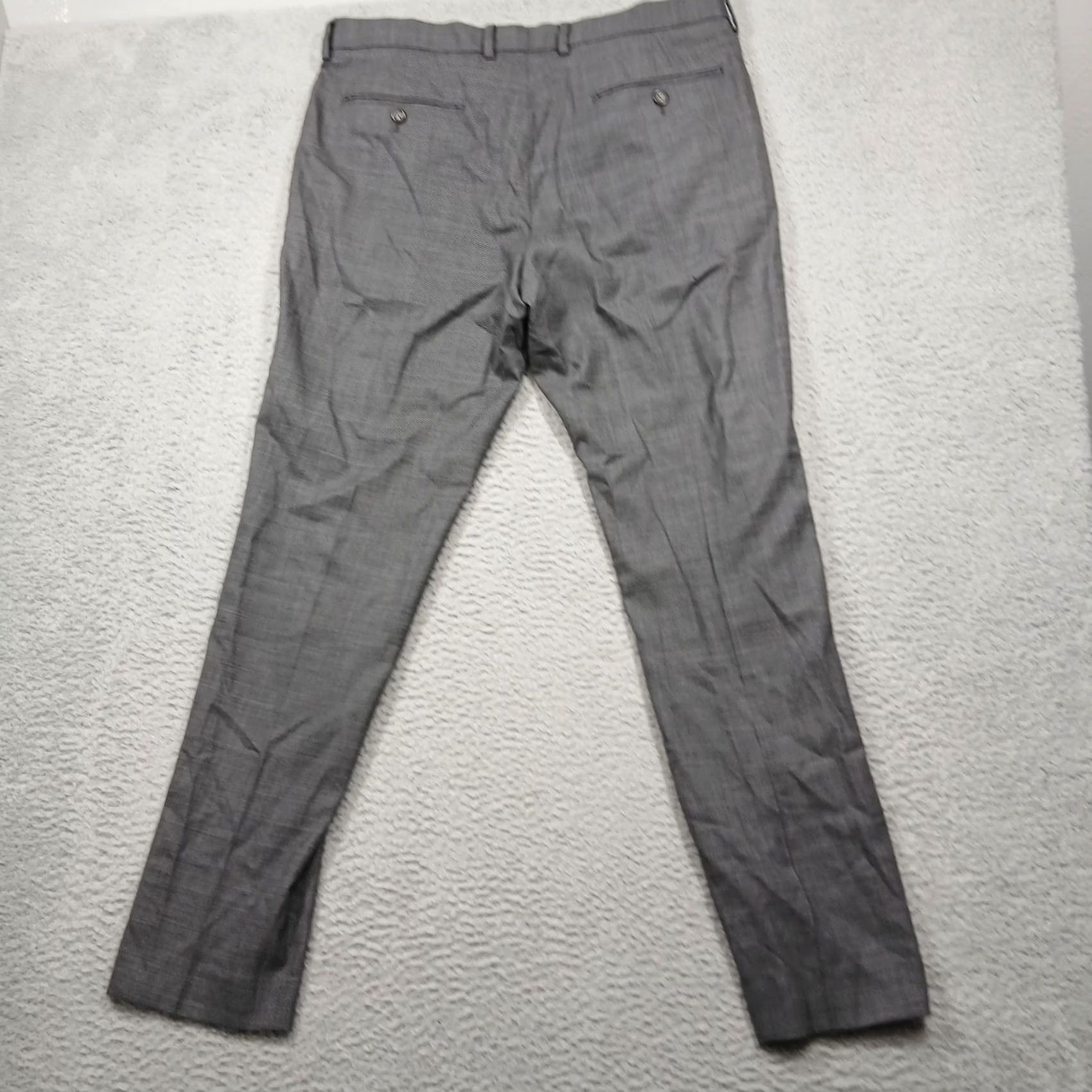 J.Crew J.Crew Ludlow Suit Pants Mens 35x32 Gray Slim Wool Blend Dress Trousers Size 34R - 3 Thumbnail