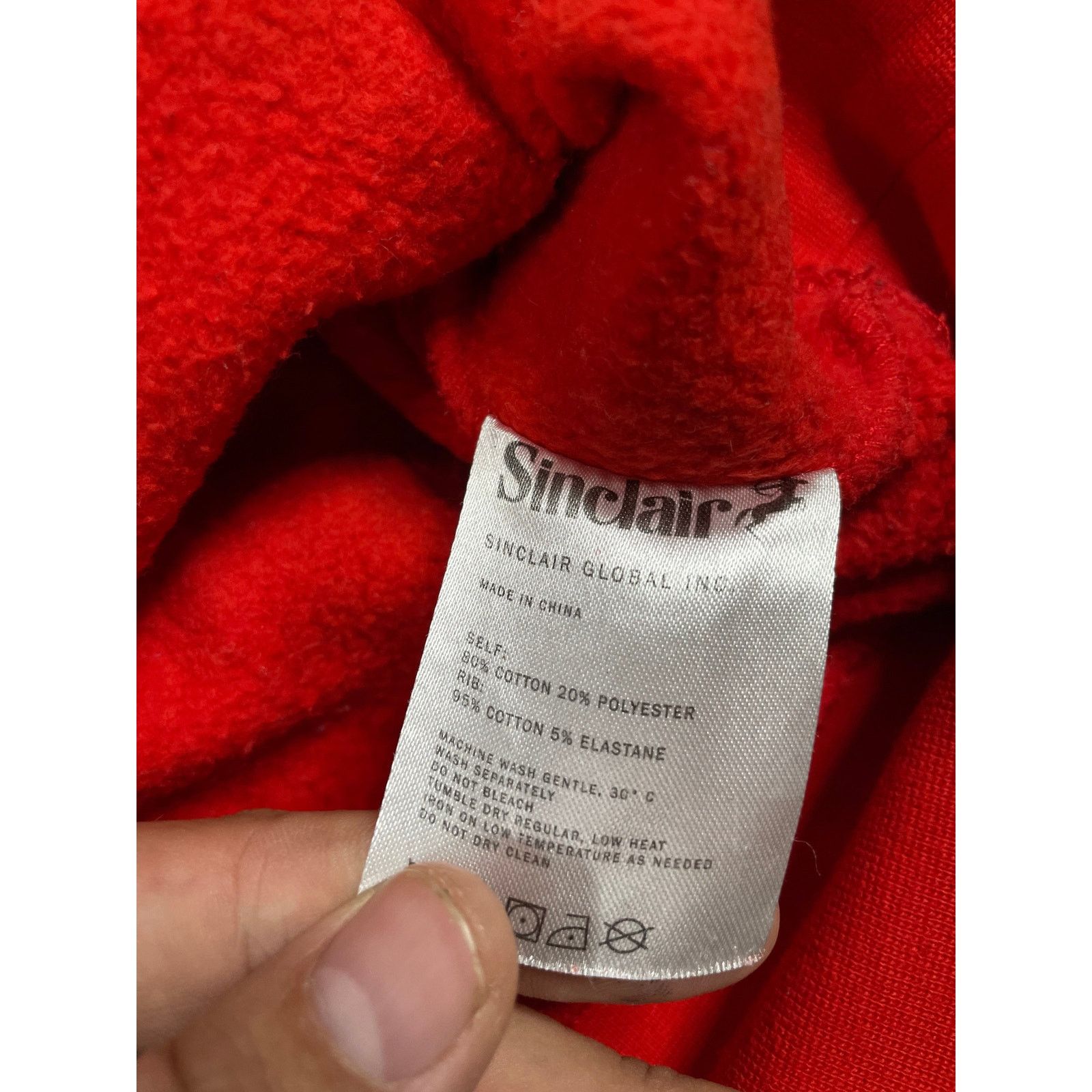 Sinclair Global Sinclair Hoodie Red White Small Used Size US XS / EU 42 / 0 - 3 Thumbnail