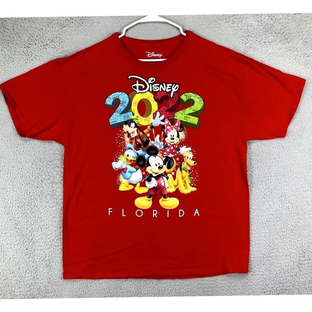 Disney Disney Shirt Adult XL Red Mickey Mouse & Friends Florida Tee Short Sleeve Mens Size US XL / EU 56 / 4 - 2 Thumbnail