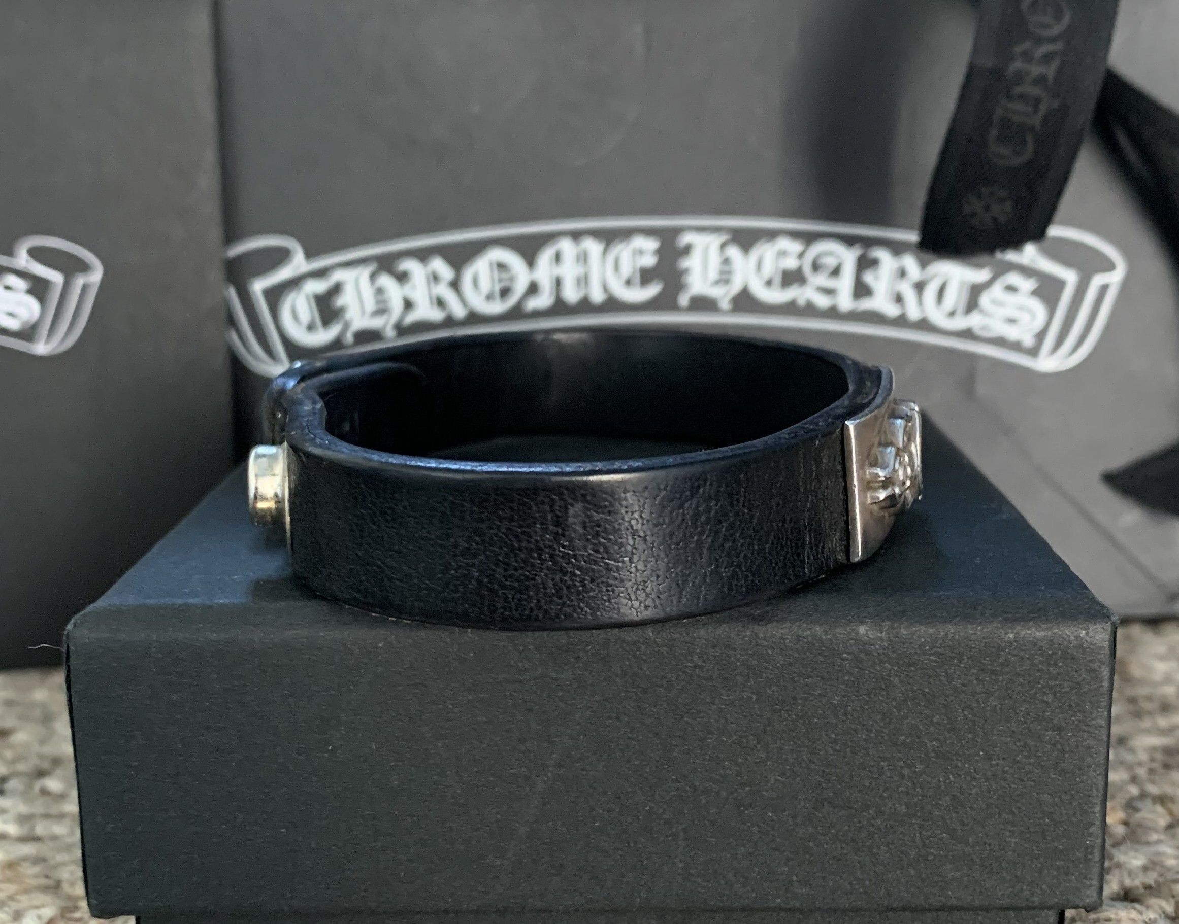 Chrome Hearts Chrome Hearts Leather Silver Dagger Snap Bracelet Size ONE SIZE - 2 Thumbnail