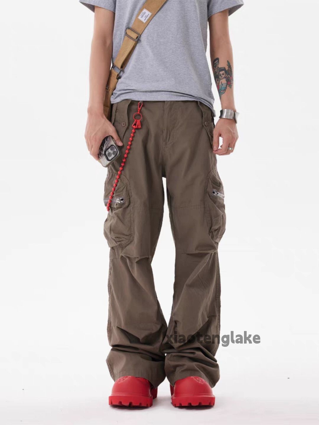 Designer × Japanese Brand × Vintage utility zipper military punk cargo yuppie pants Size US 30 / EU 46 - 2 Thumbnail