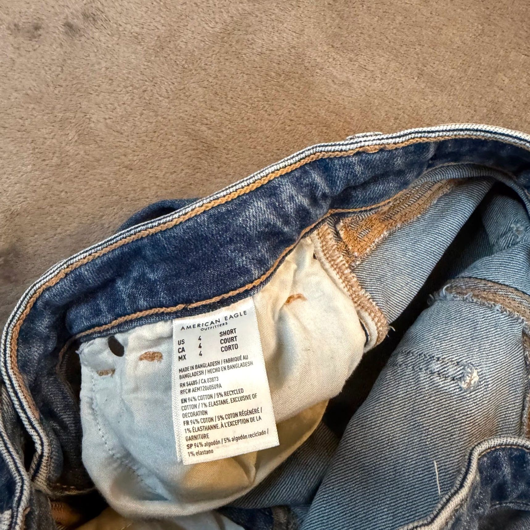 American Eagle Outfitters VINTAGE American Eagle Outfitters Blue High Rise Stretch Mom Jeans Tapered Leg Women Size 4 Size 27" / US 4 / IT 40 - 3 Thumbnail