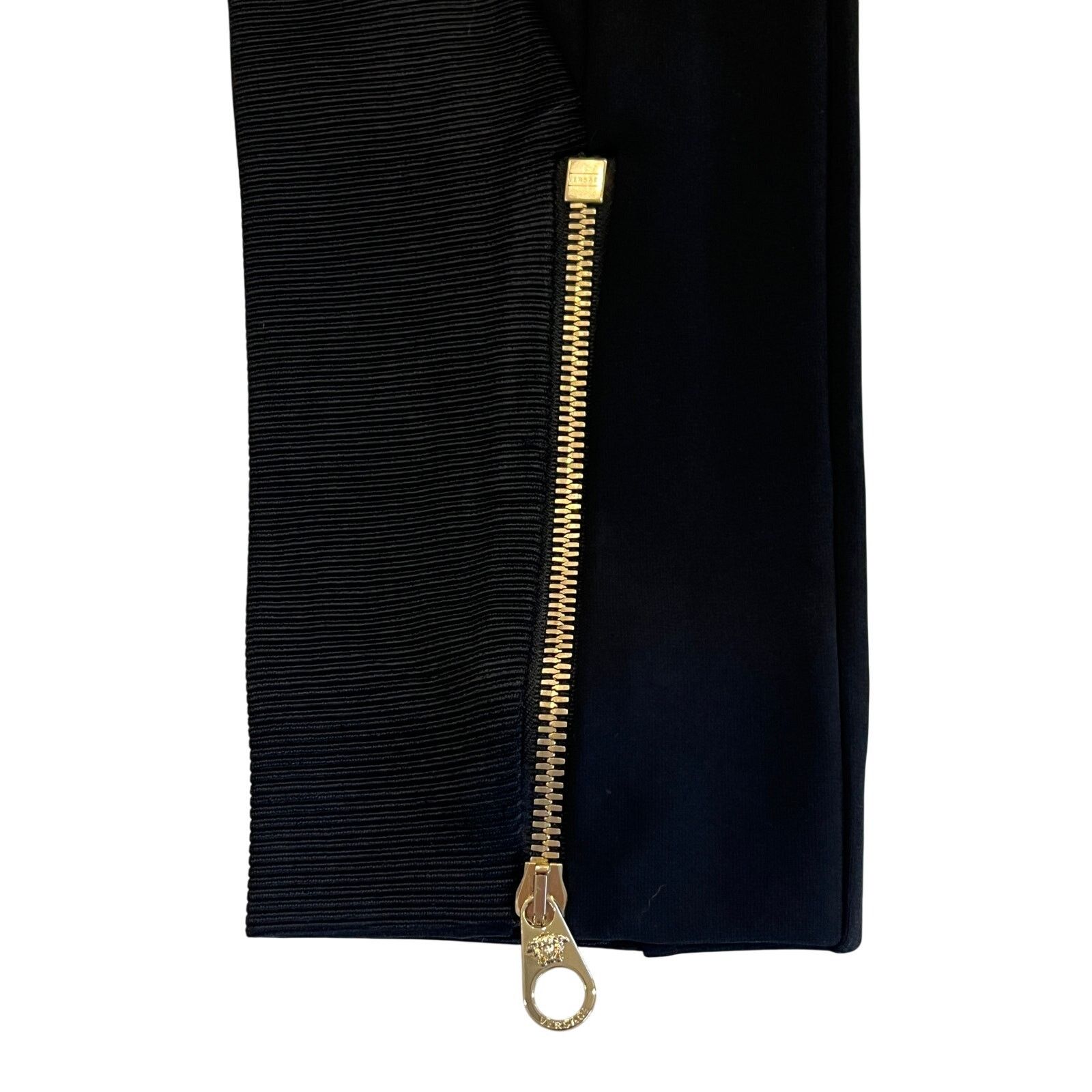 Versace *13-92 VERSACE Women's Stretch Pants Black Size IT40/US4 Size 27" / US 4 / IT 40 - 4 Thumbnail