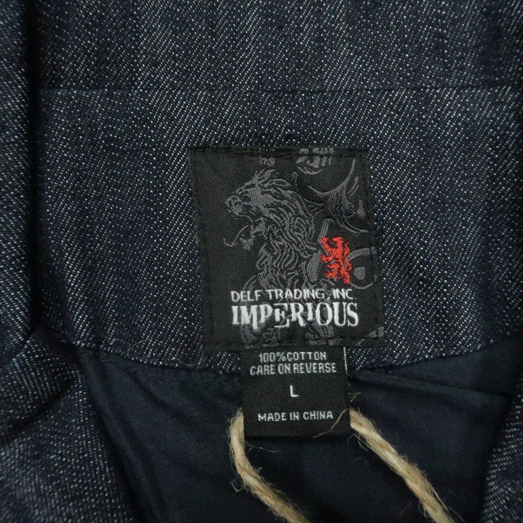 Denime VINTAGE Imperious Vest Denim Jacket/Coat Short Button Pockets Blue Large Mens L NWT Size US L / EU 52-54 / 3 - 3 Thumbnail