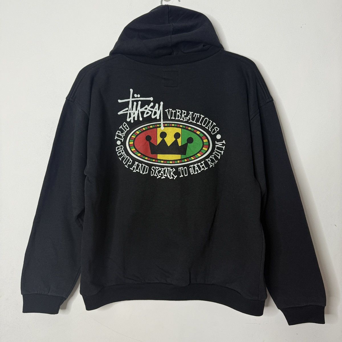 80s OLD STUSSY OVAL RASTA SWEAT HOODIE