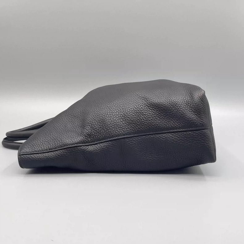 Prada Prada Black Leather Tote Bag with Strap -2505 Size ONE SIZE - 4 Thumbnail