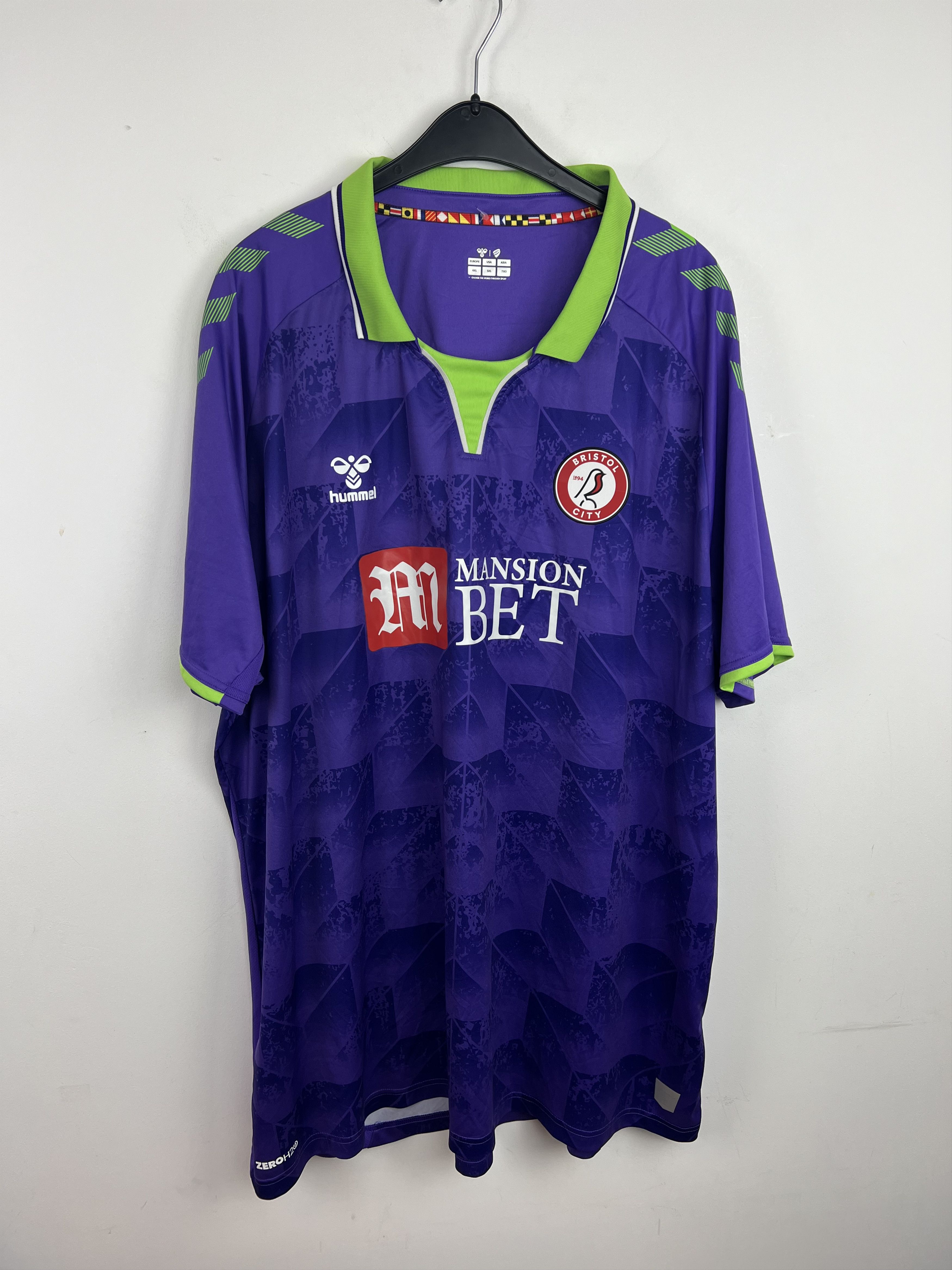 Hummel BRISTOL CITY 2020-21 Away FOOTBALL Kit SHIRT size 6XL Size US XXL / EU 58 / 5 - 4 Thumbnail