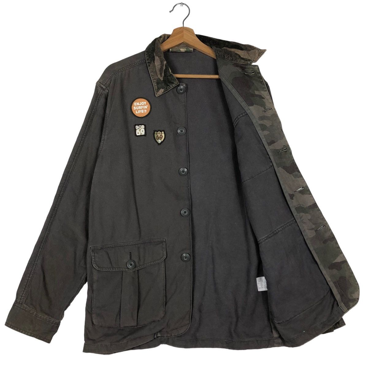 Japanese Brand 🔥Vtg T&C Surf Design Chore Work Jacket Cargo Pocket Size US L / EU 52-54 / 3 - 9 Thumbnail