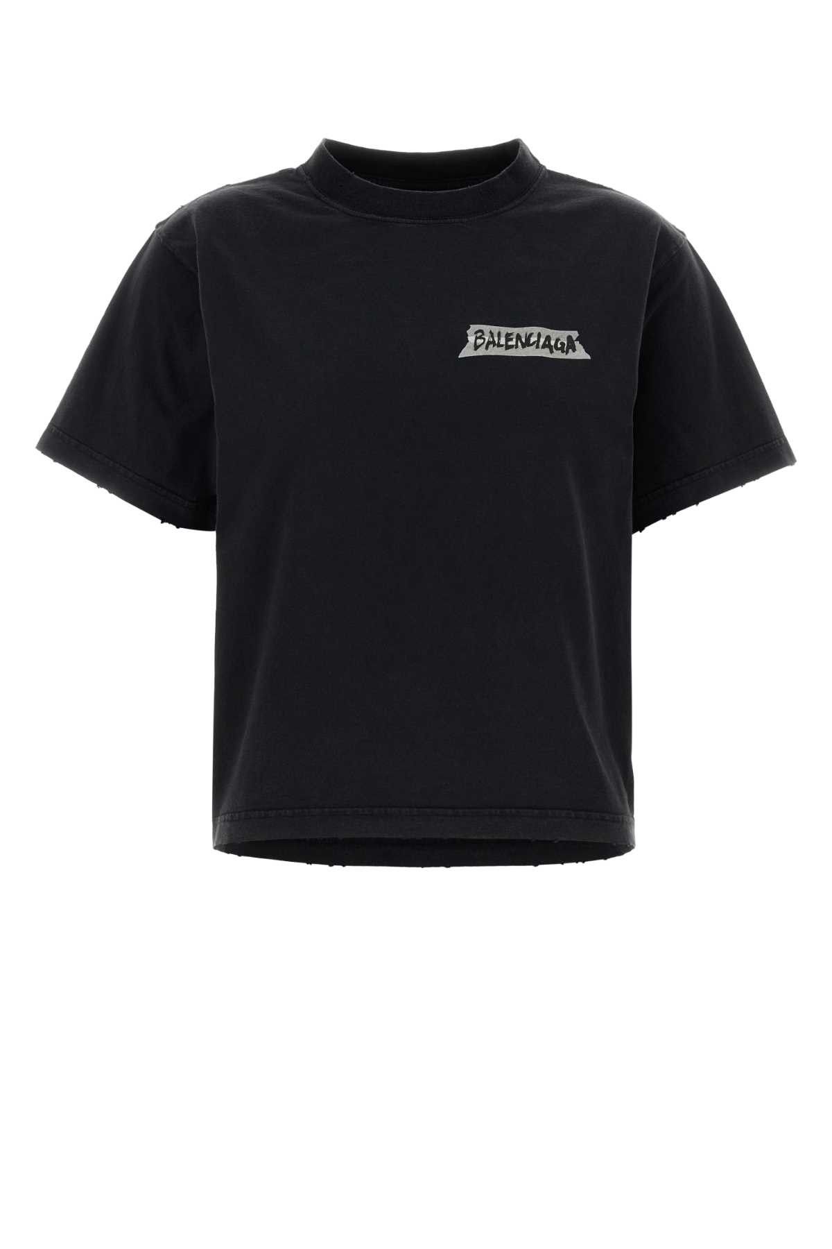 Balenciaga Slate Cotton T-Shirt Size XS / US 0-2 / IT 36-38 - 1 Thumbnail