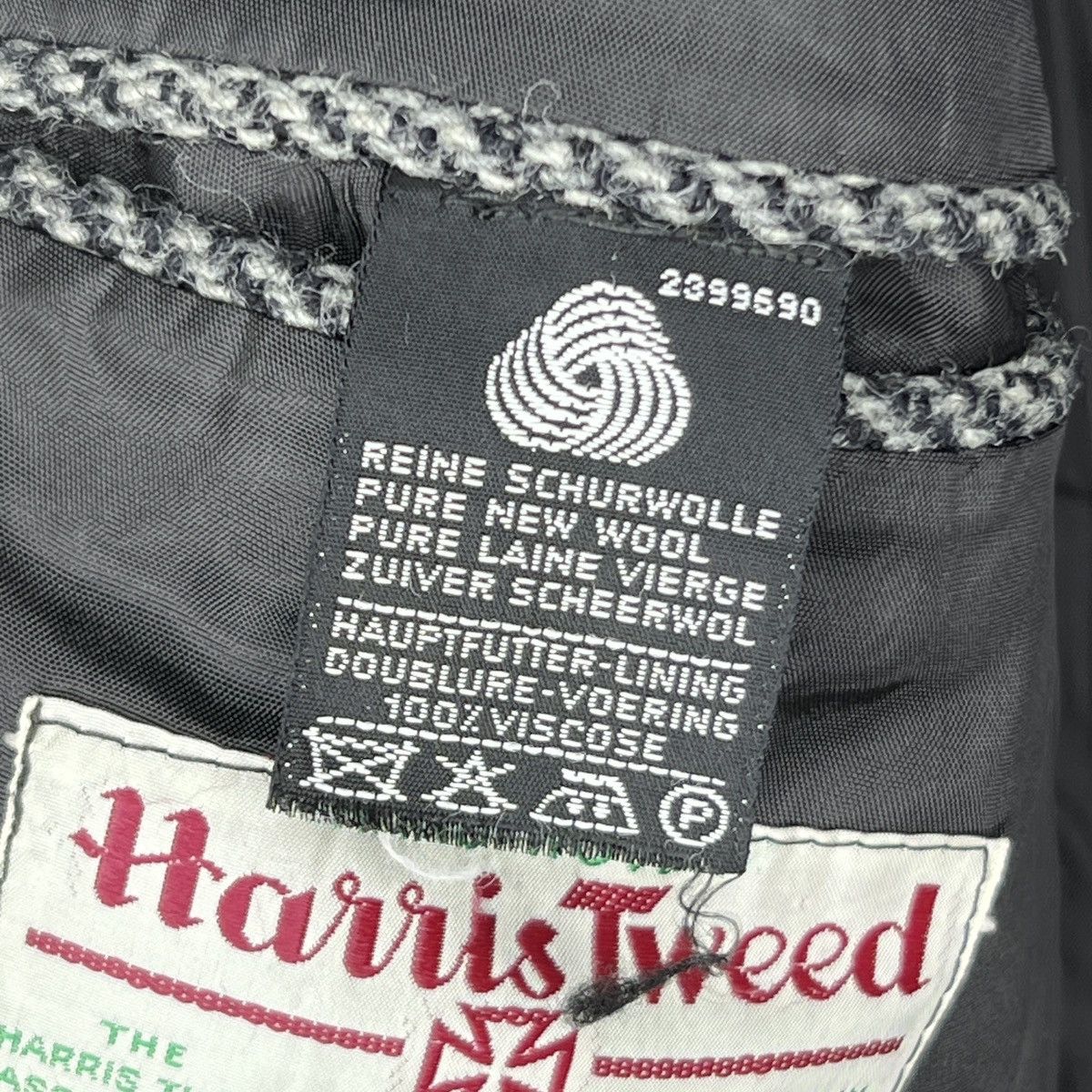 Designer × Harris Tweed × Vintage Vtg Harris Tweed Grey Coat WOOL Jacket Blazer 40 R Size 40R - 7 Thumbnail