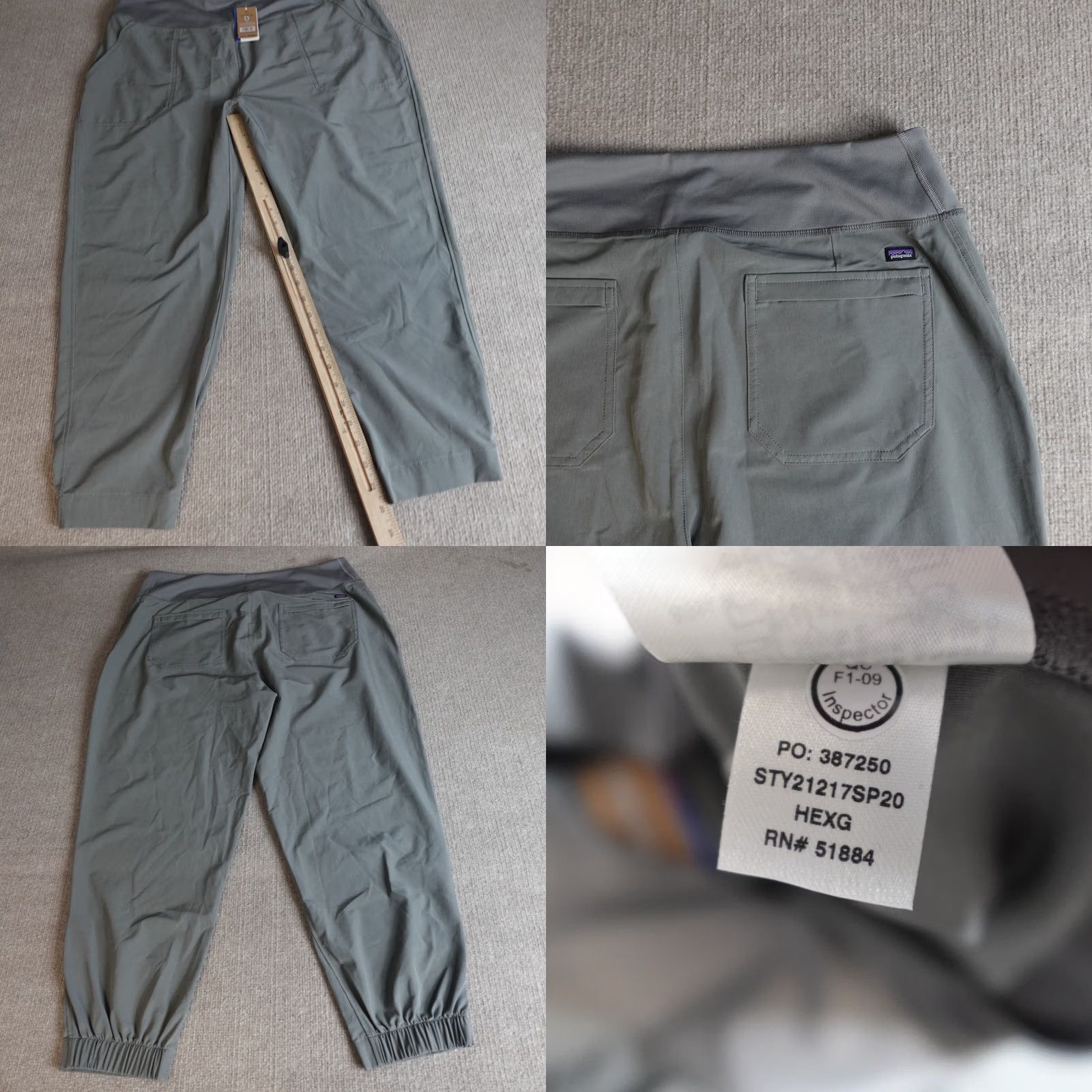 Patagonia Patagonia Womens Pants XL Gray Happy Hiking UPF 50+ NEW Tapered Ankle Performance Activewear Spring Fall Summer Shoes? Size 40" / US 18 - 8 Thumbnail
