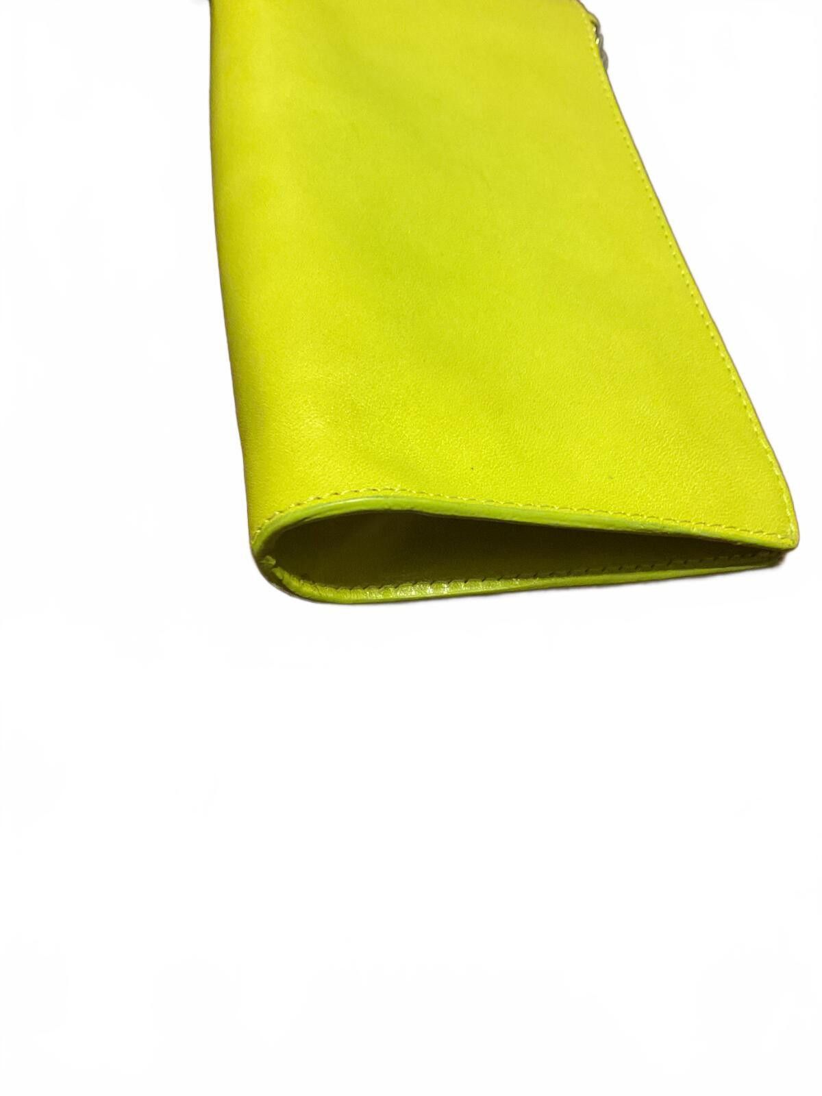 The Unbranded Brand Monsac Yellow Leather Wristlet Clutch Wallet yellow Size ONE SIZE - 3 Thumbnail