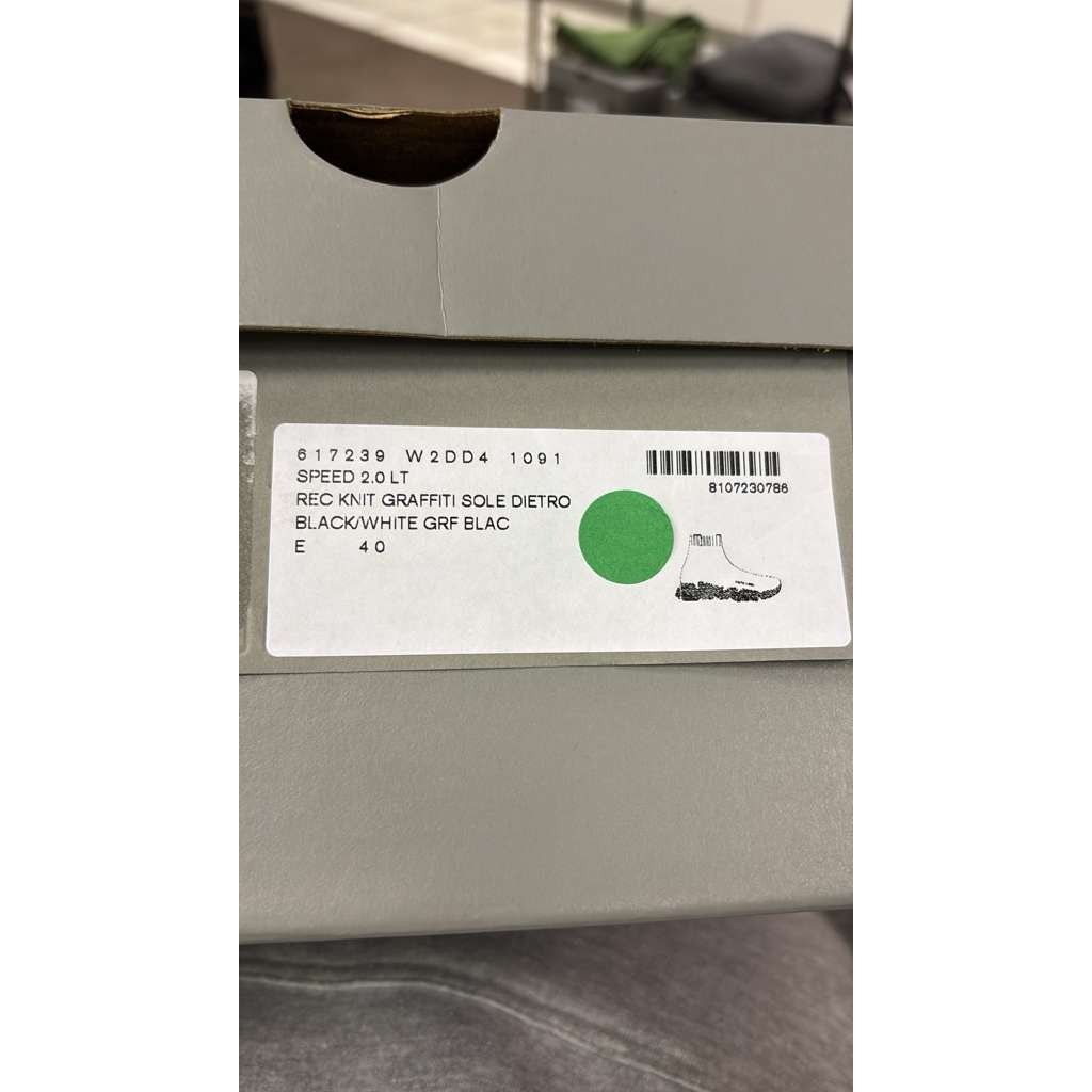 Balenciaga o1rshd1 Rec Knit Graffiti Speed 2.0 Lt Sneakers Black/White Size US 7 / EU 40 - 18 Thumbnail