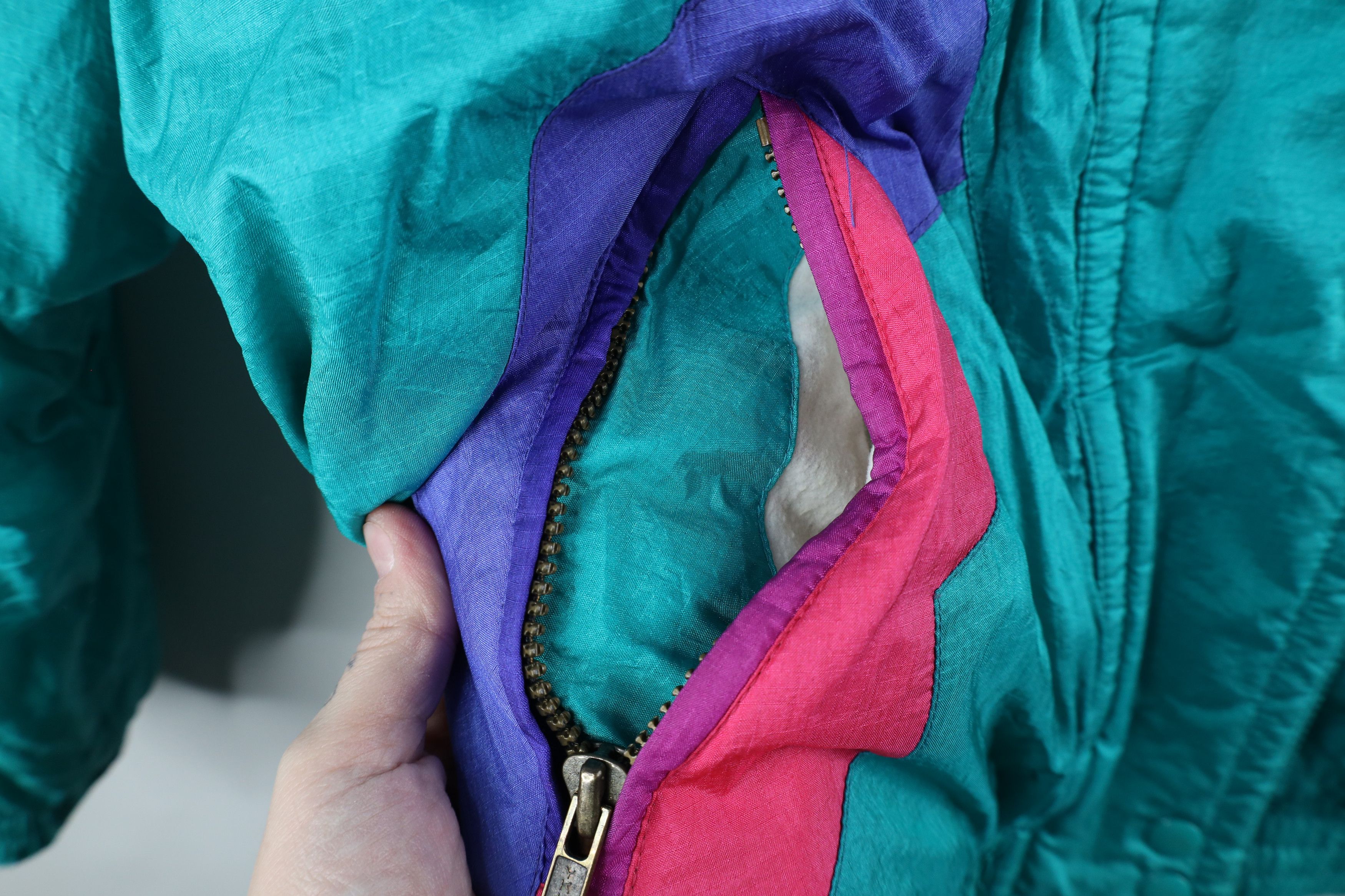 Vintage Vintage 90s Streetwear Block Full Zip Puffer Jacket Skiing Size L / US 10 / IT 46 - 5 Thumbnail