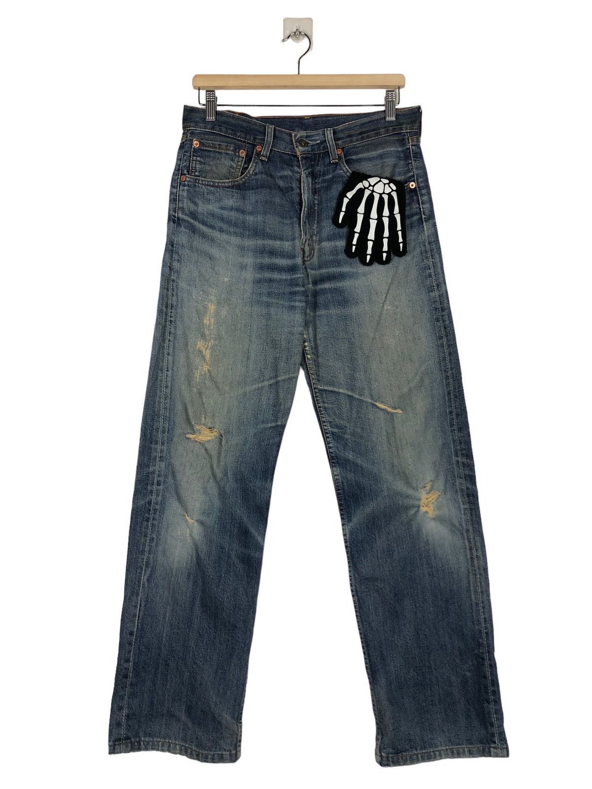 Levi's Vintage Clothing 🔥90’s Vintage Levi’s Lot 503 Distressed Denim Jeans Size US 32 / EU 48 - 1 Thumbnail